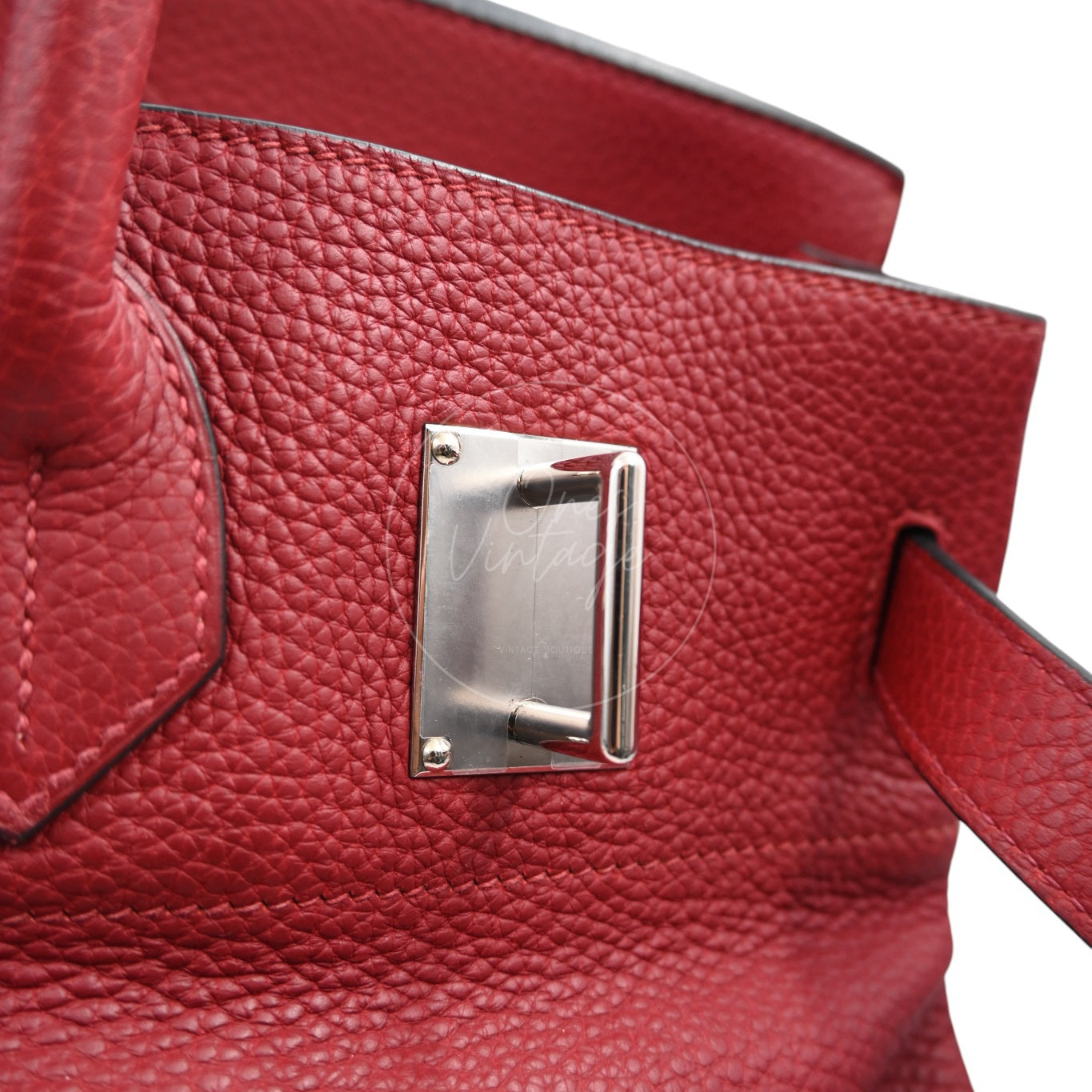 [Pre-owned] Hermes Birkin Shoulder 42 PHW Rouge H Handbag