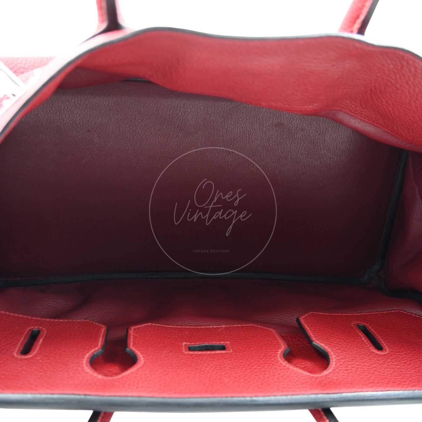 [Pre-owned] Hermes Birkin Shoulder 42 PHW Rouge H Handbag