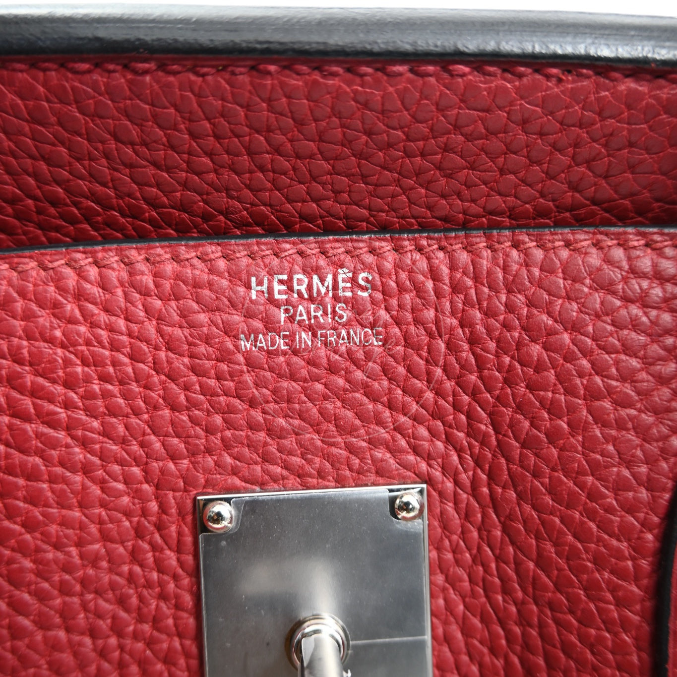 [Pre-owned] Hermes Birkin Shoulder 42 PHW Rouge H Handbag