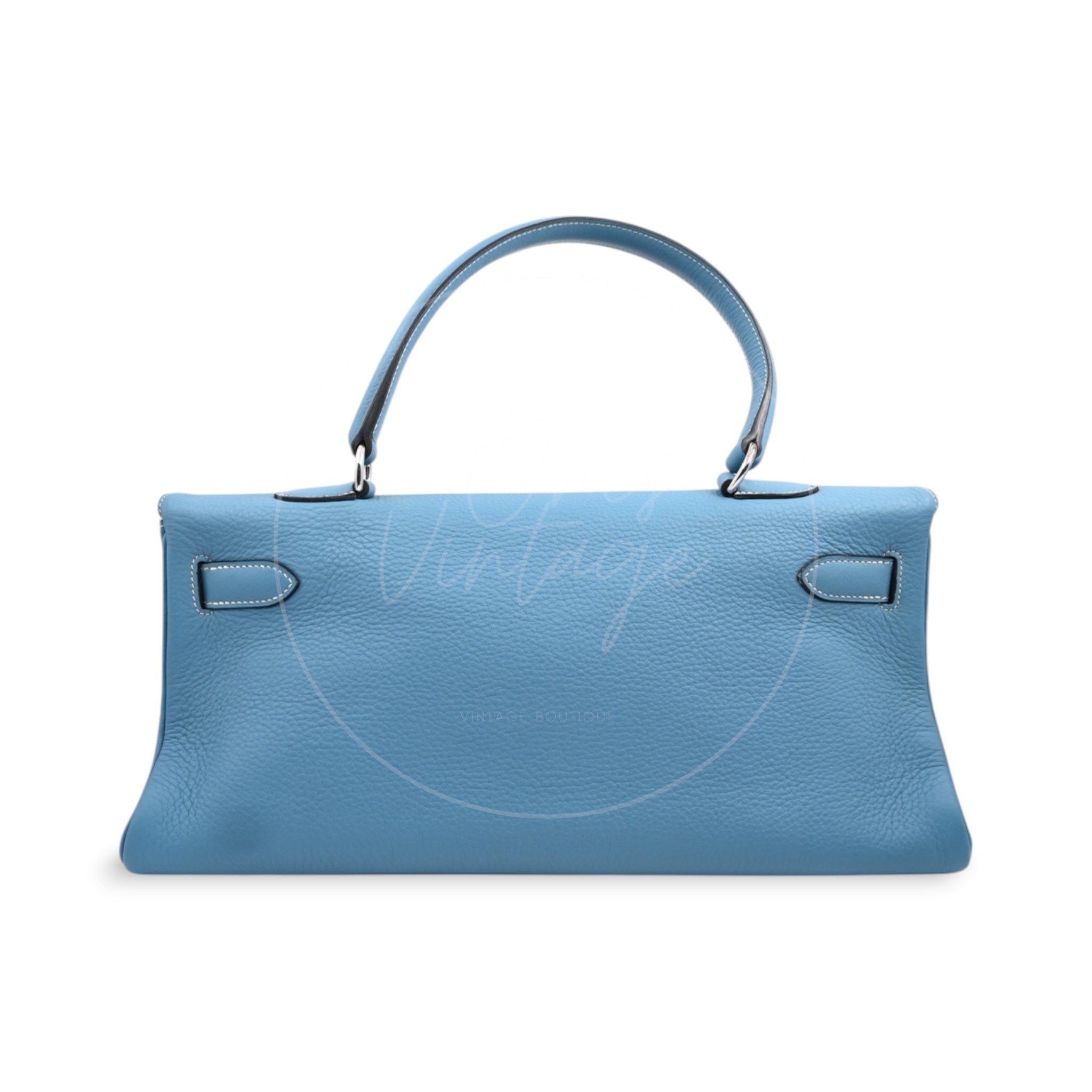 [Pre-owned] Hermes Kelly Shoulder Fringe Bleu Jean Stamp Square M