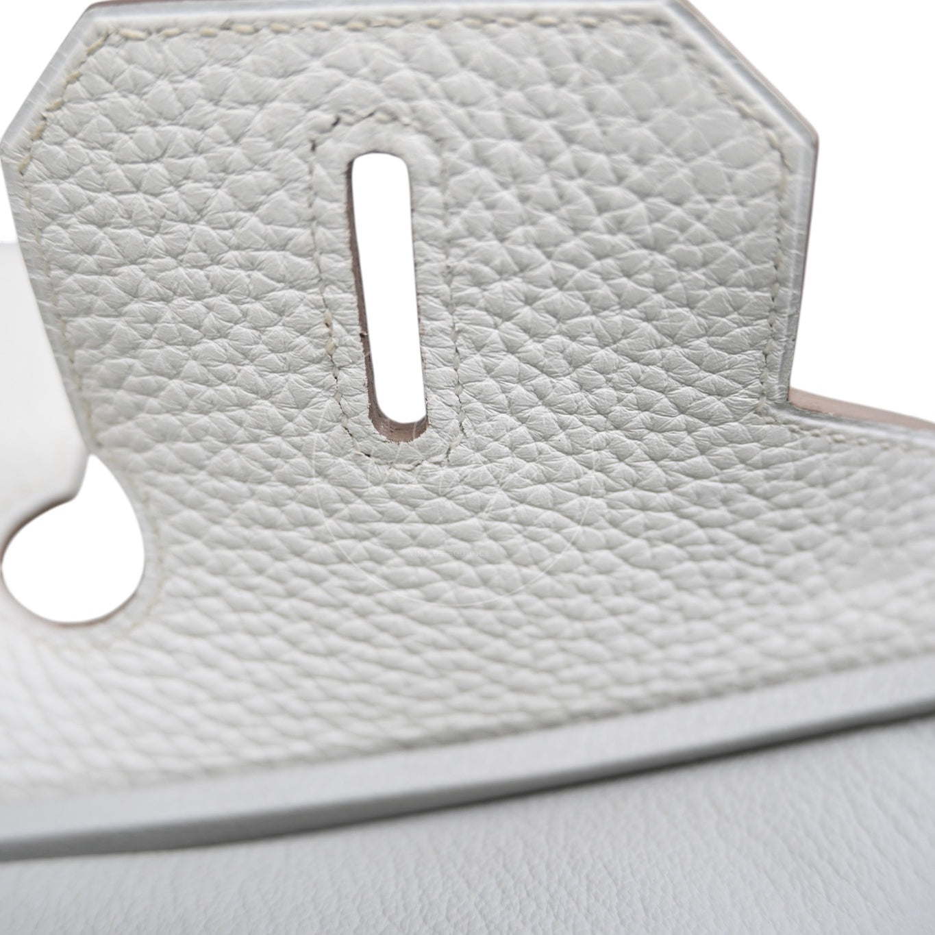 [Pre-owned] Hermes Birkin 30 Ghillies White Grey Doblis Calfskin PHW Handbag