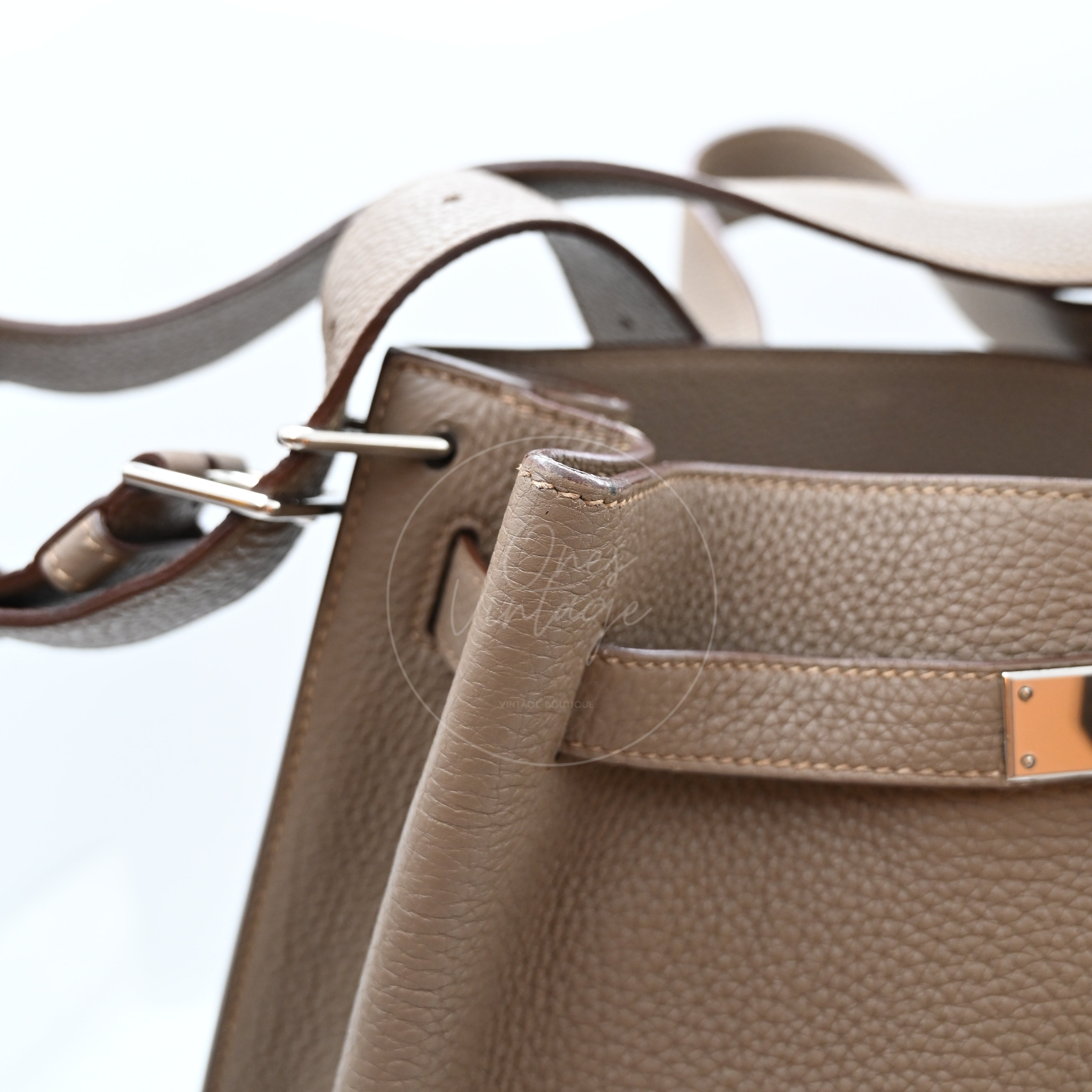 [Pre-owned] Hermes So Kelly 26 Etoupe Stamp Square M