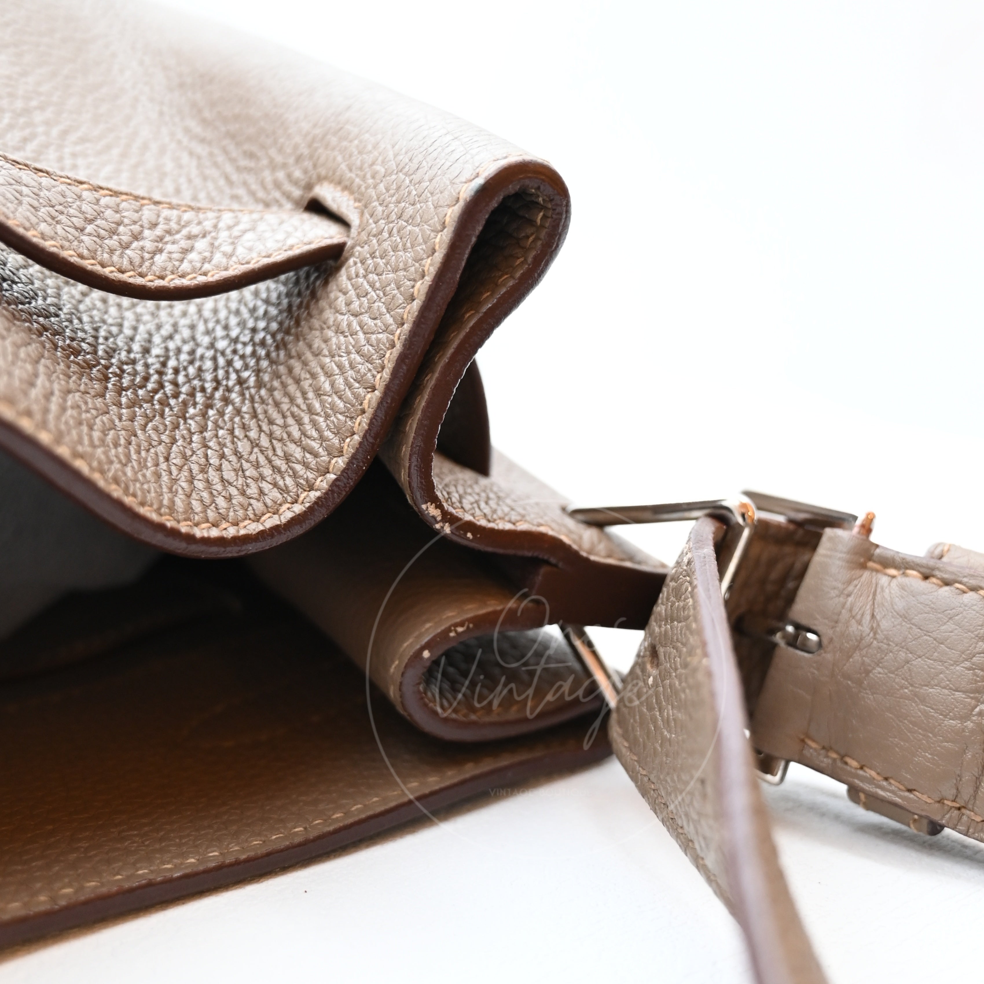 [Pre-owned] Hermes So Kelly 26 Etoupe Stamp Square M