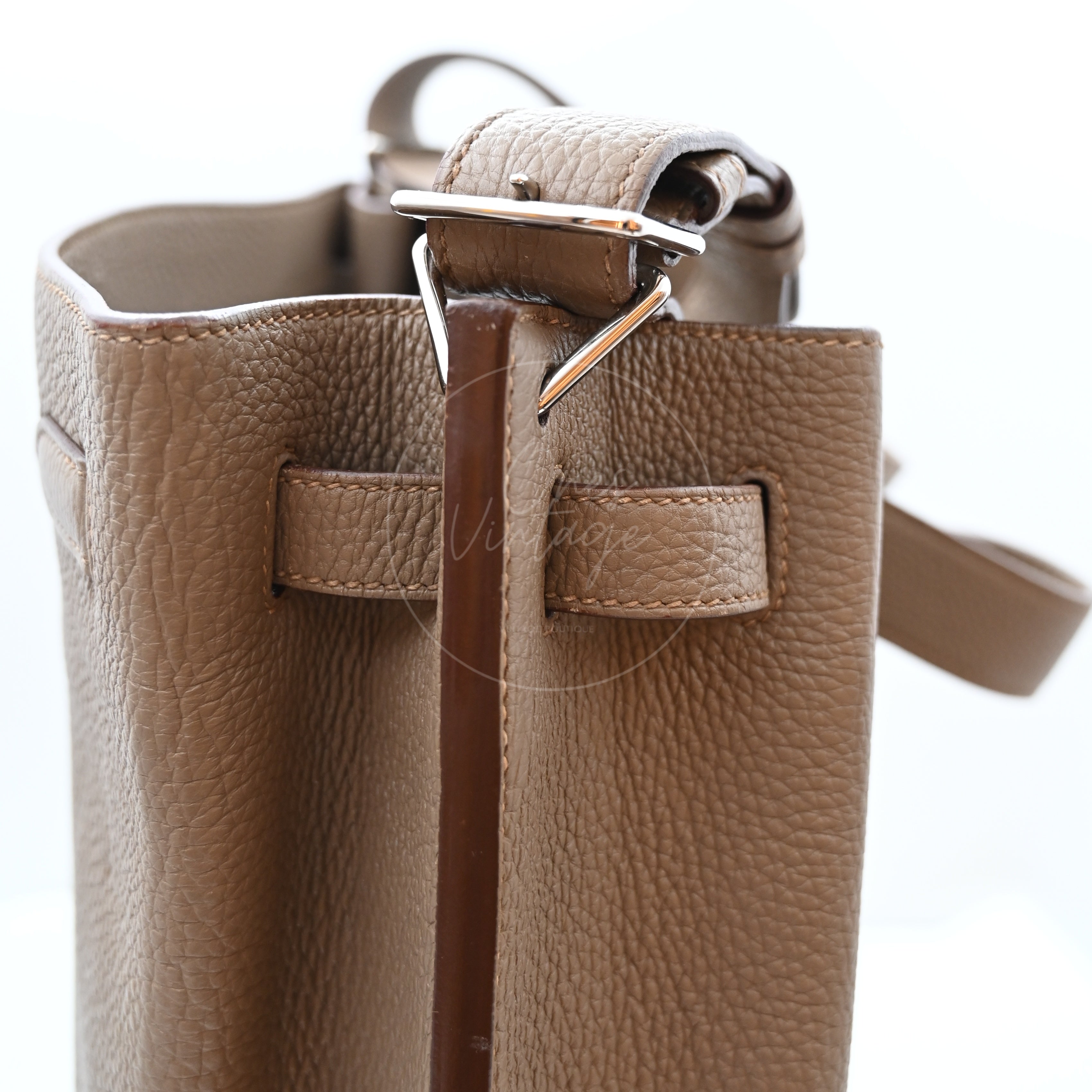 [Pre-owned] Hermes So Kelly 26 Etoupe Stamp Square M