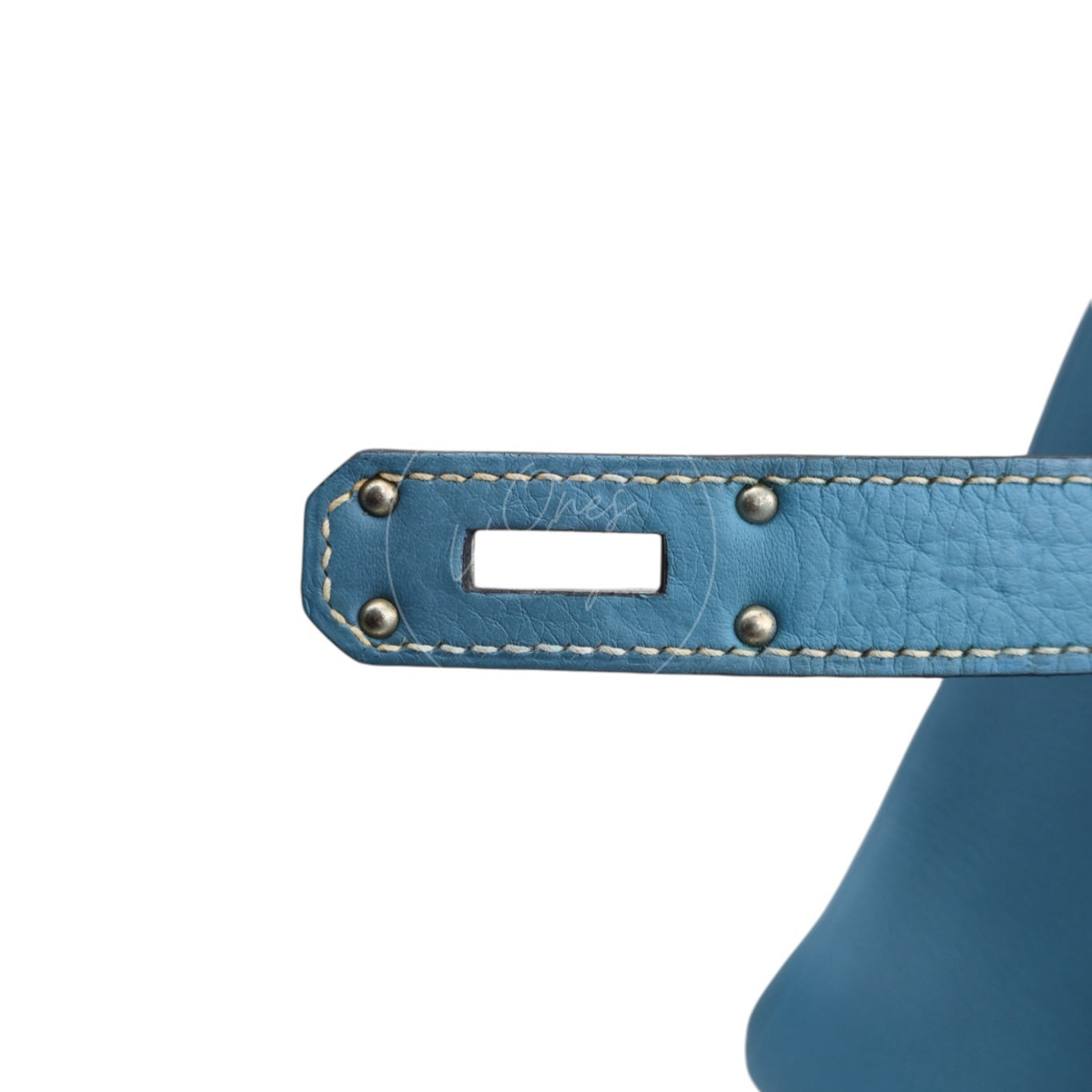 [Pre-owned] Hermes Kelly Shoulder Fringe Bleu Jean Stamp Square M