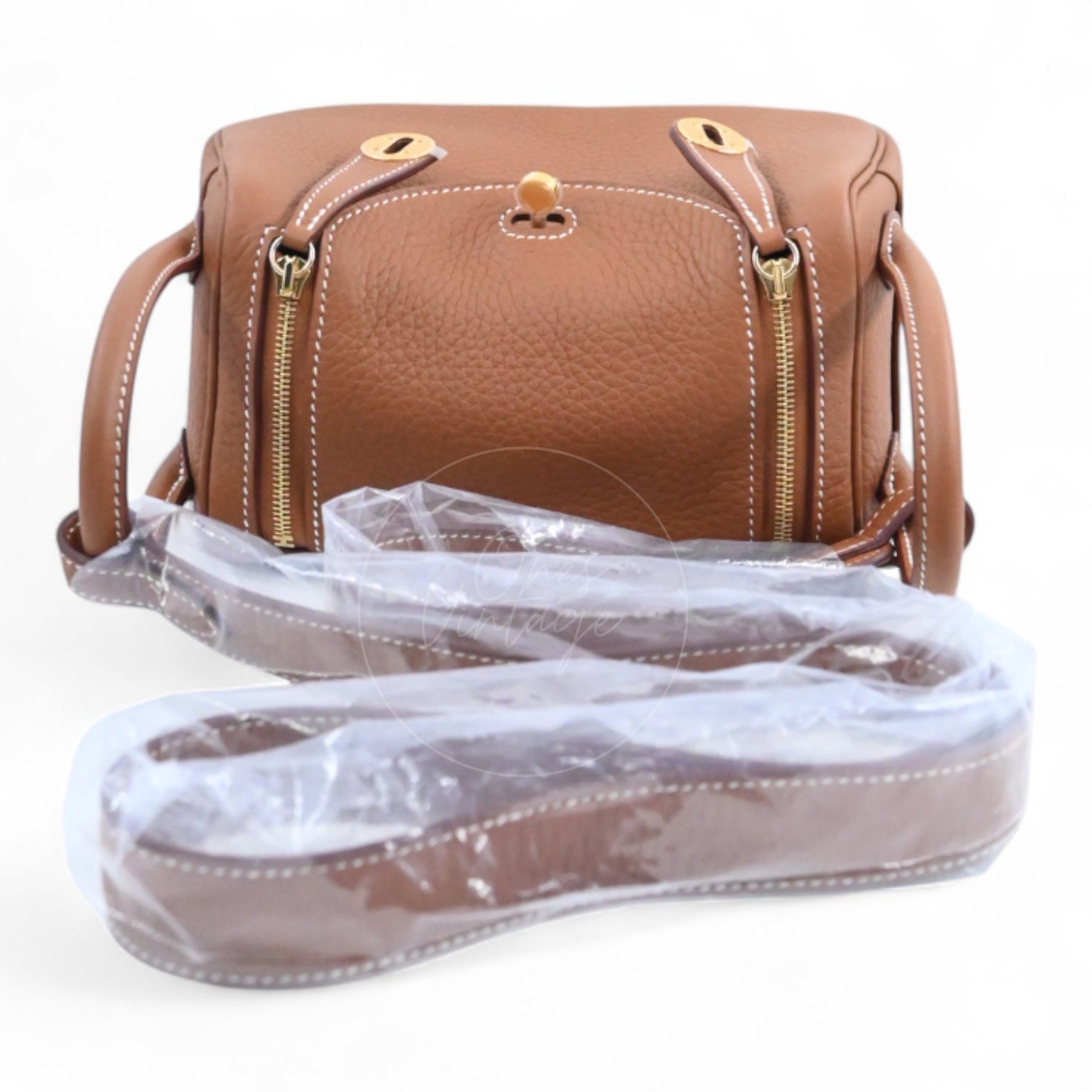 [Unused] Hermes Mini Lindy Gold TC GHW Stamp W