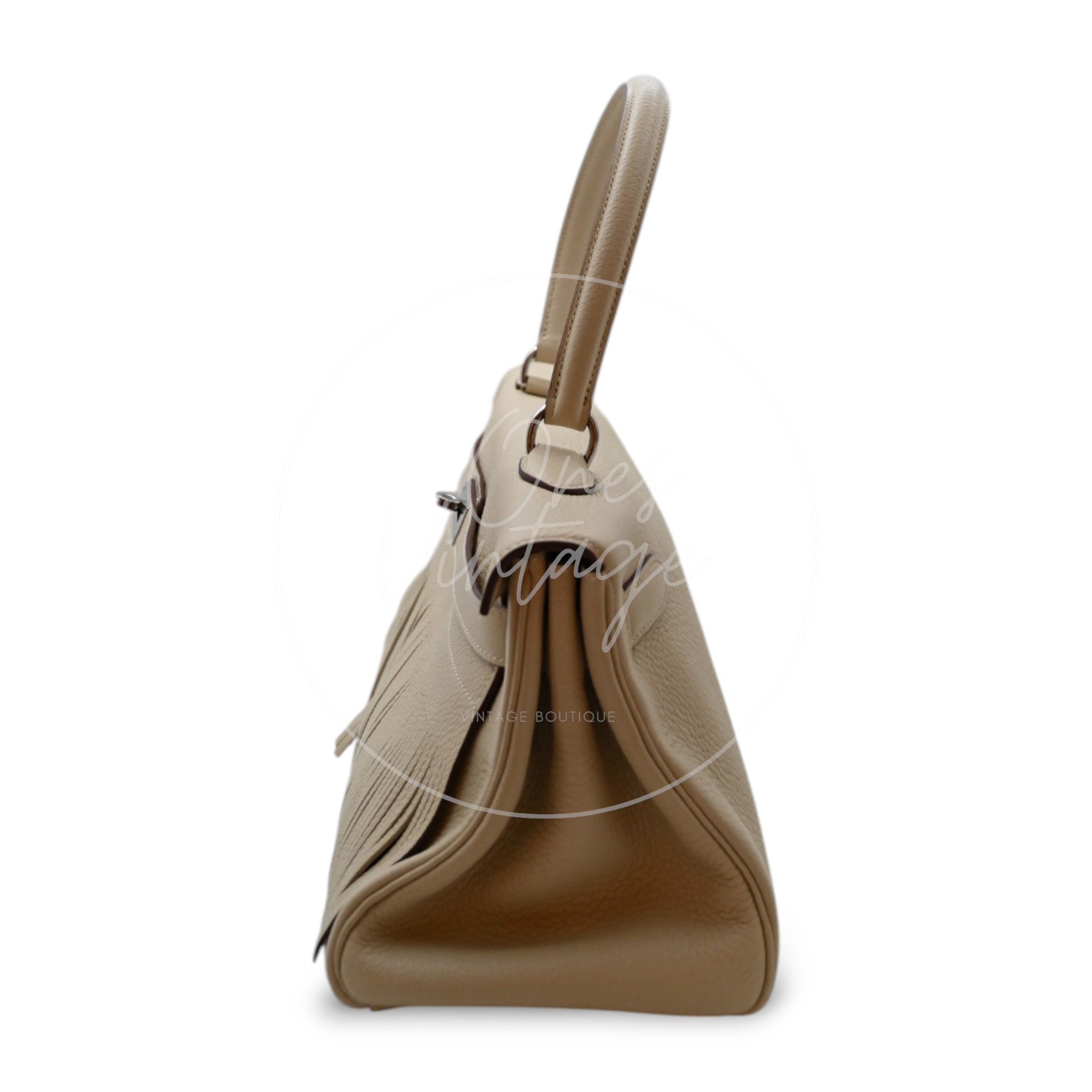 [Pre-owned] Hermes Kelly Shoulder Fringe Nata Stamp Square M