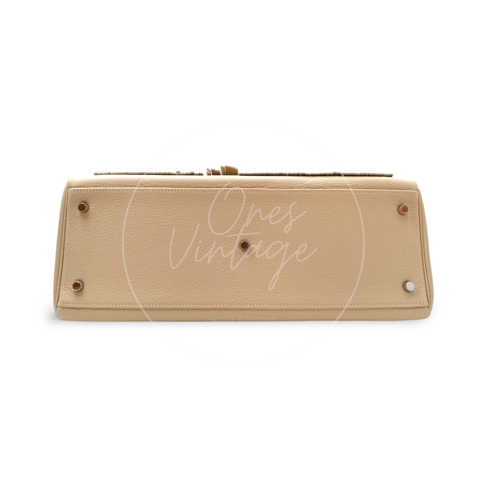 Hermes Kelly Shoulder Fringe PHW 3C Parchemin Square M deposit link