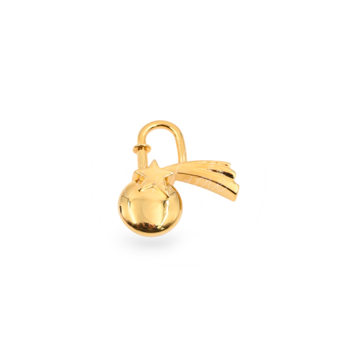 [Pre-owned] Hermes Gold Metal Shooting Star Cadena Lock Charm