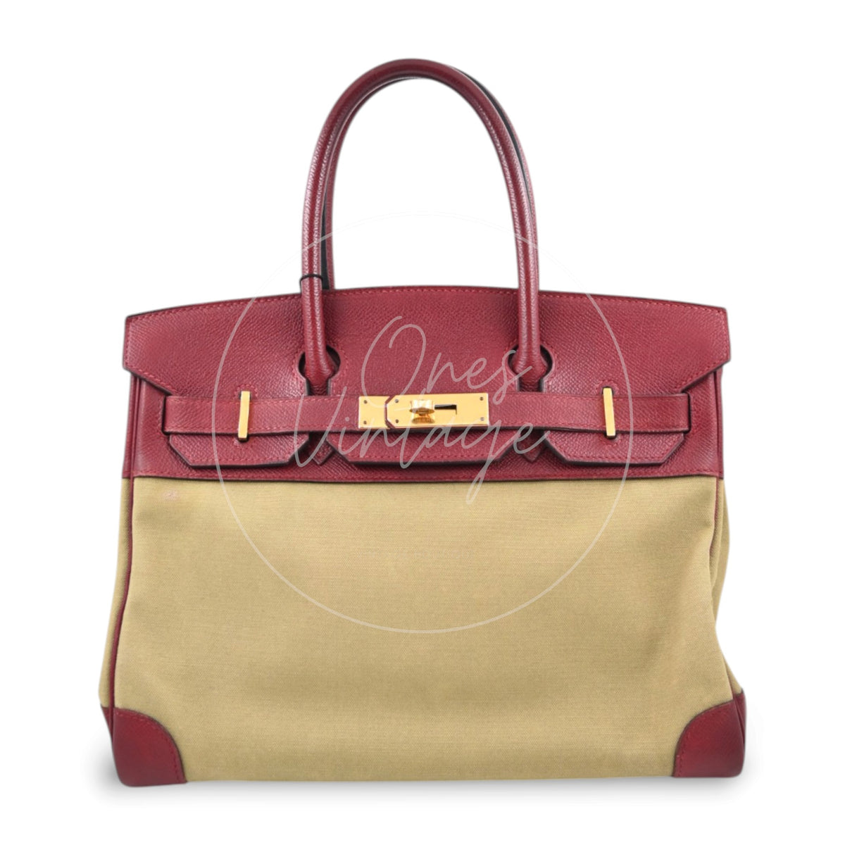 Hermès Birkin 30 Red x Green Tolie GHW Circle X