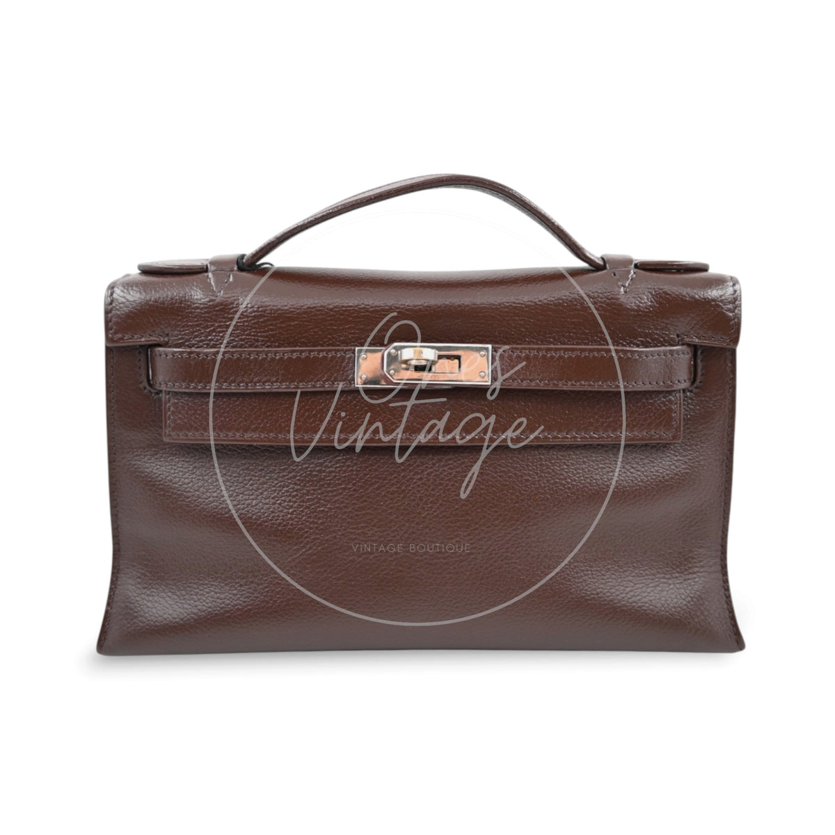 Hermès Kelly Pochette PHW Ebene Square H