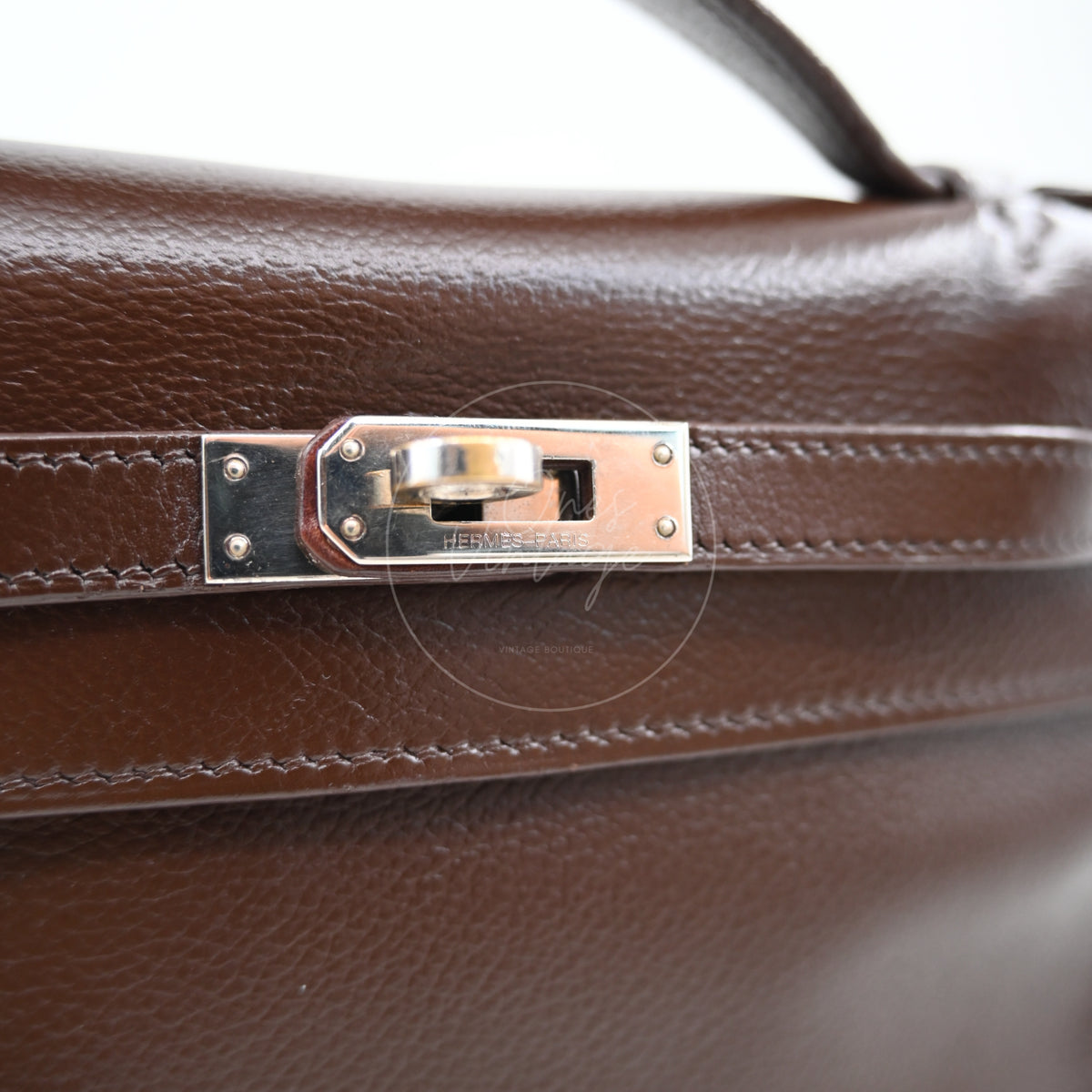 Hermès Kelly Pochette PHW Ebene Square H