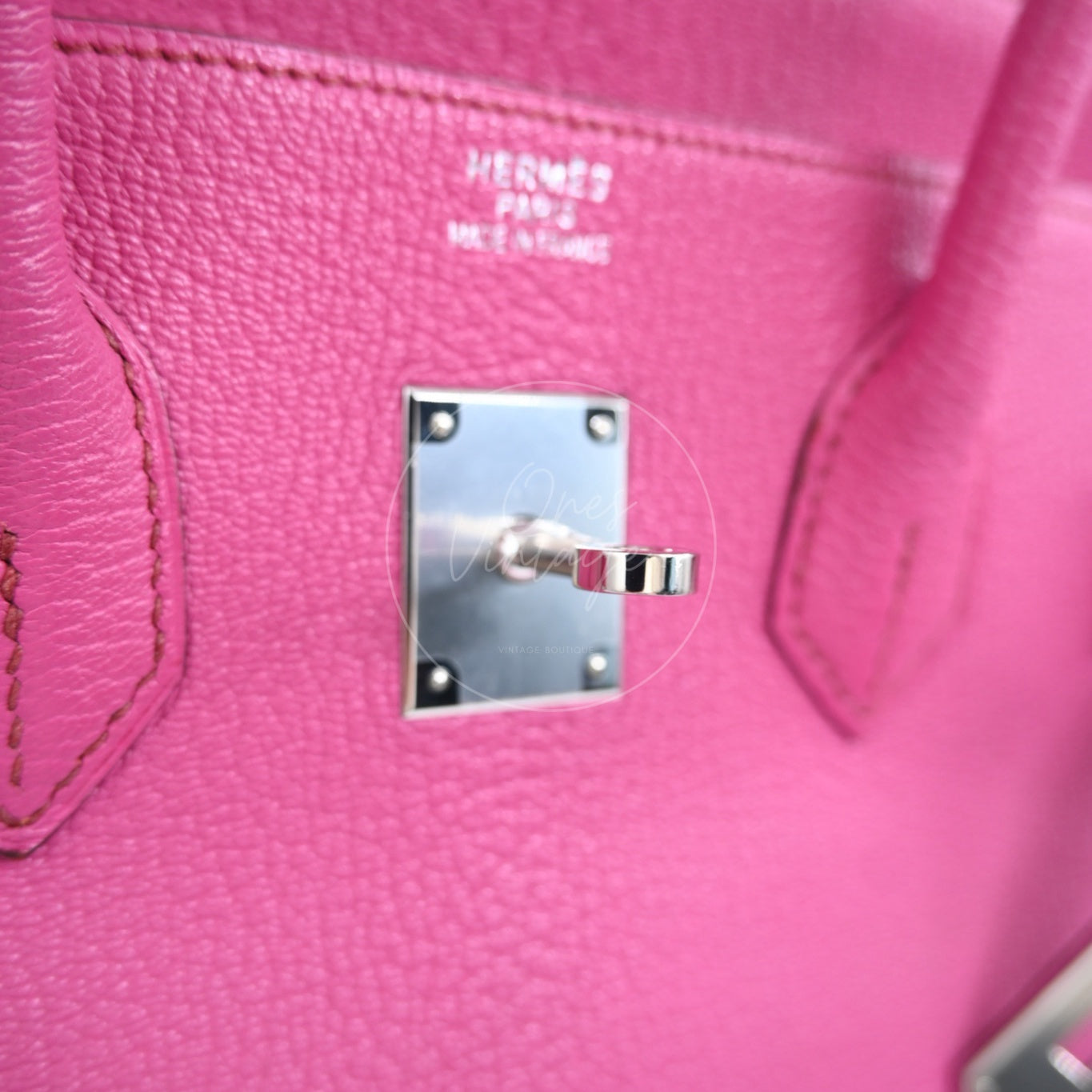 [Pre-owned] Hermes Birkin 35 Pink Chèvre Stamp Square L