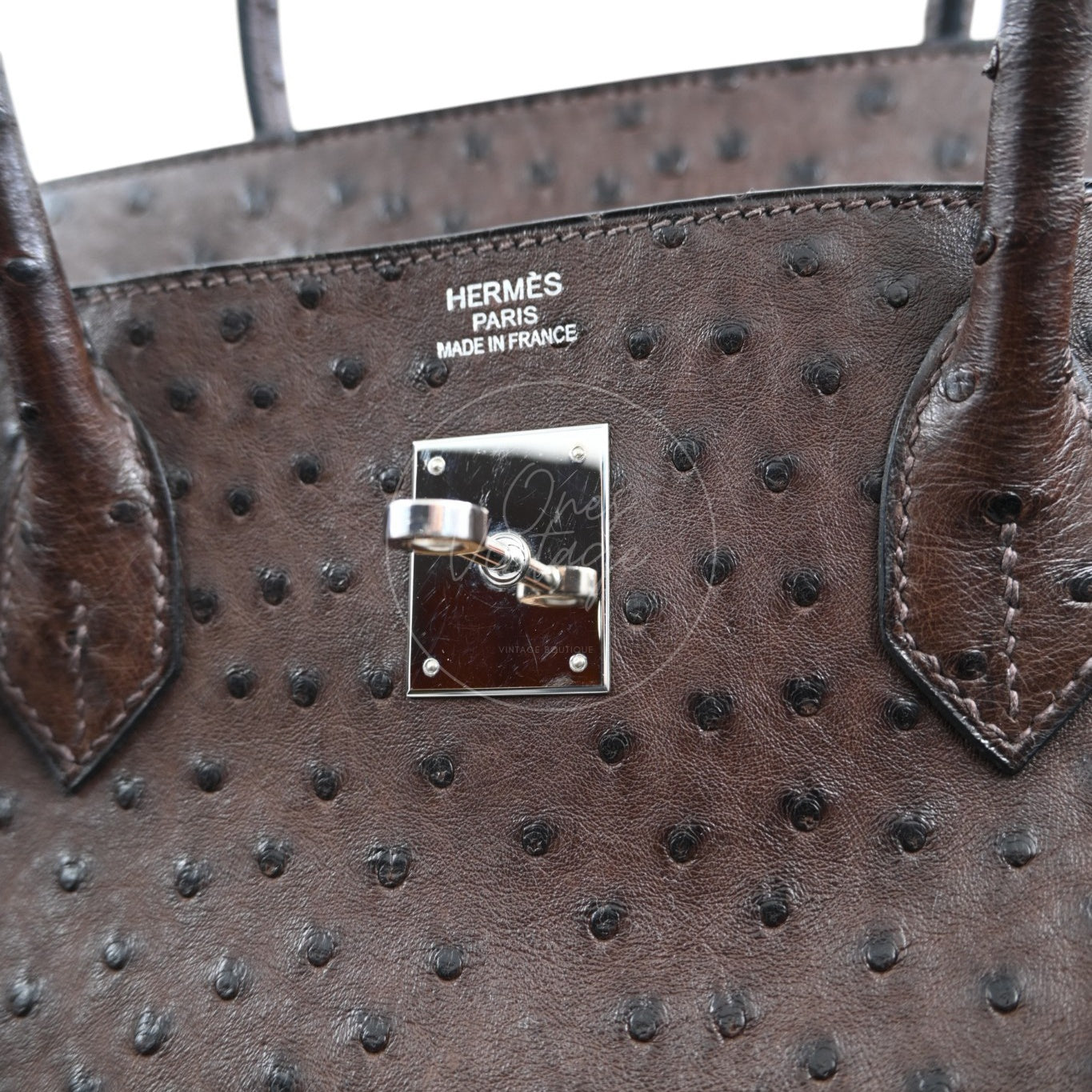 [Pre-owned] Hermes Birkin 40 Ostrich PHW