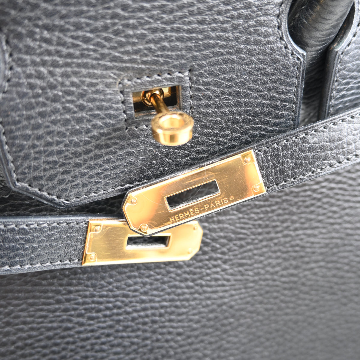 Hermès Togo Birkin 35 Black GHW Square G