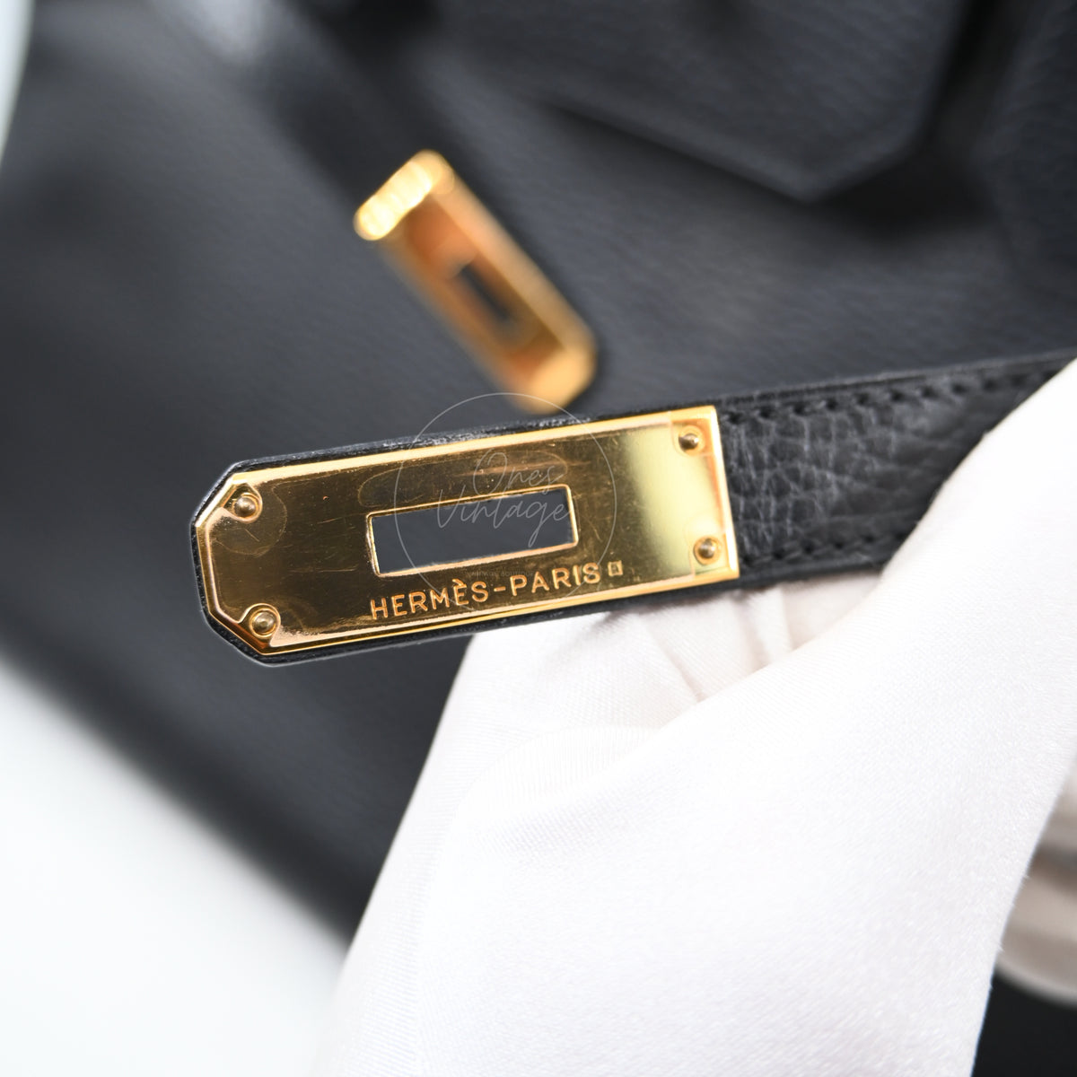 Hermès Togo Birkin 35 Black GHW Square G