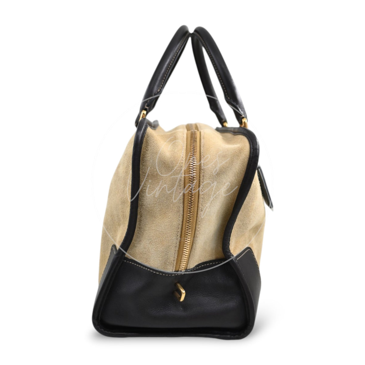 Loewe Amazona 36 Suede Calfskin Handbag Gold Brown GHW Series 05