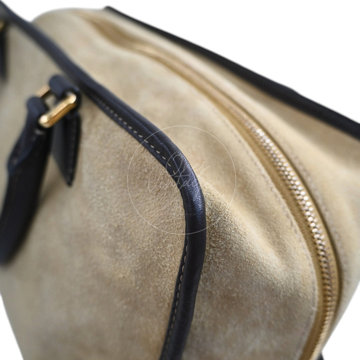 Loewe Amazona 36 Suede Calfskin Handbag Gold Brown GHW Series 05