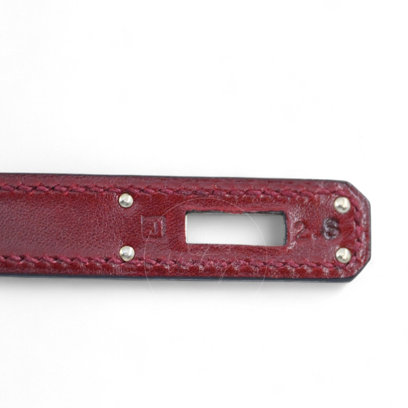 [Pre-owned] Hermes Kelly Cut Longue Clutch Rouge H Box PHW Stamp Square J