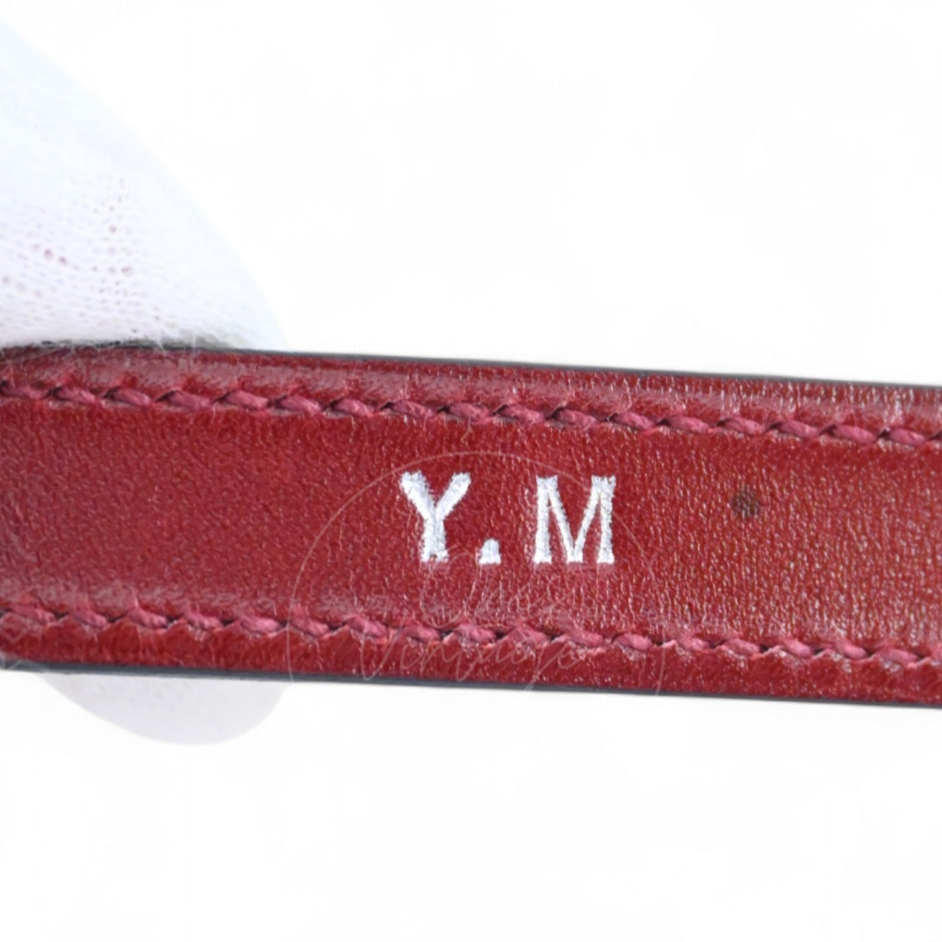 [Pre-owned] Hermes Kelly Cut Longue Clutch Rouge H Box PHW Stamp Square J