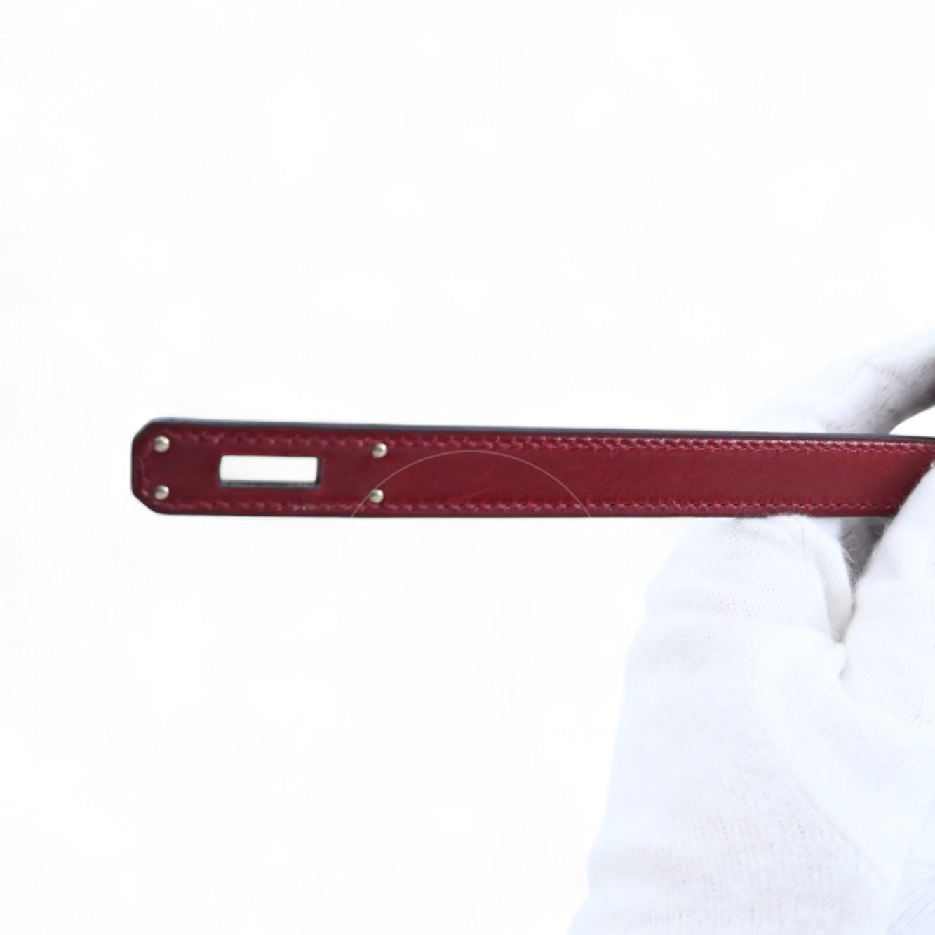 [Pre-owned] Hermes Kelly Cut Longue Clutch Rouge H Box PHW Stamp Square J