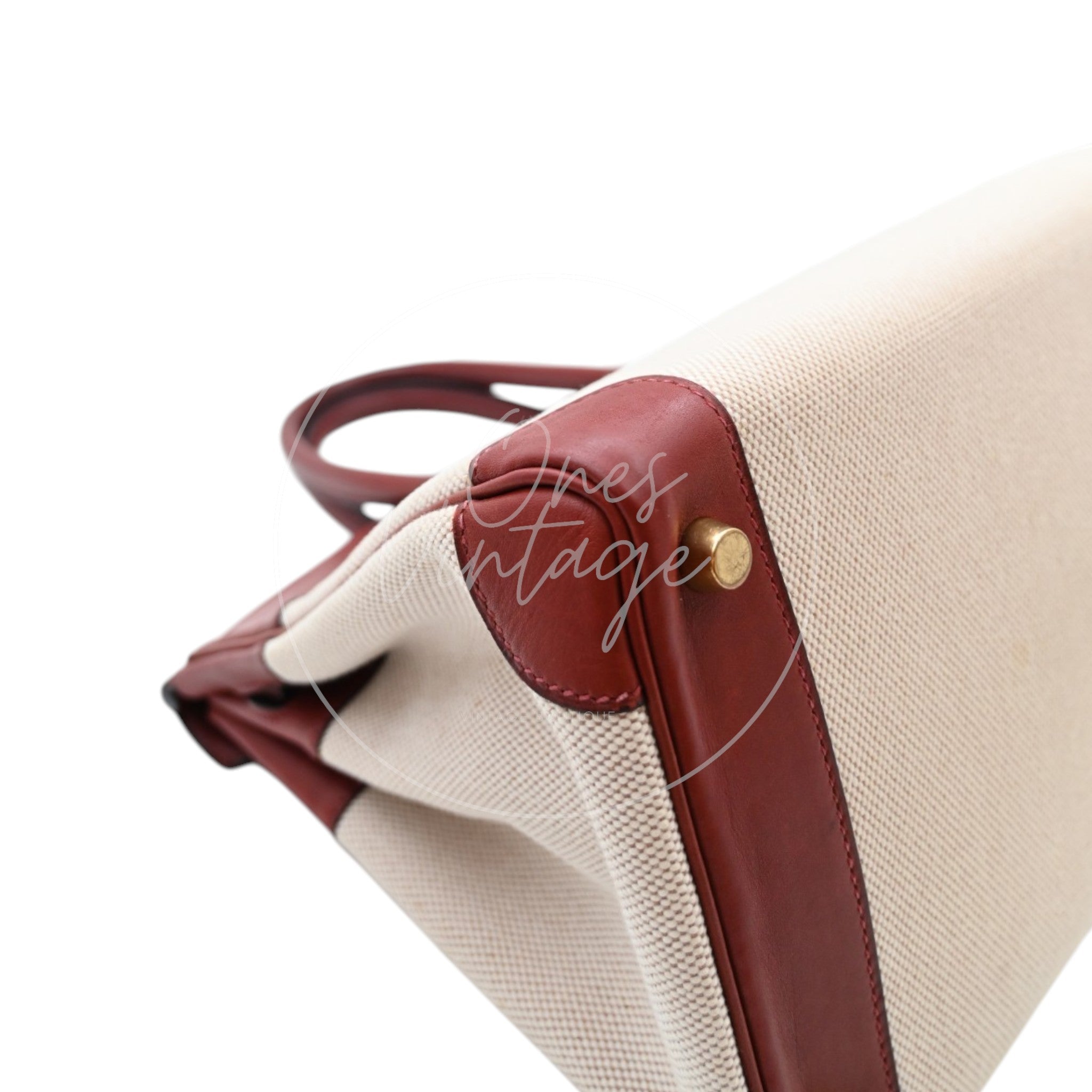 Hermes Birkin 30 Rouge H Swift Toile GHW Square F