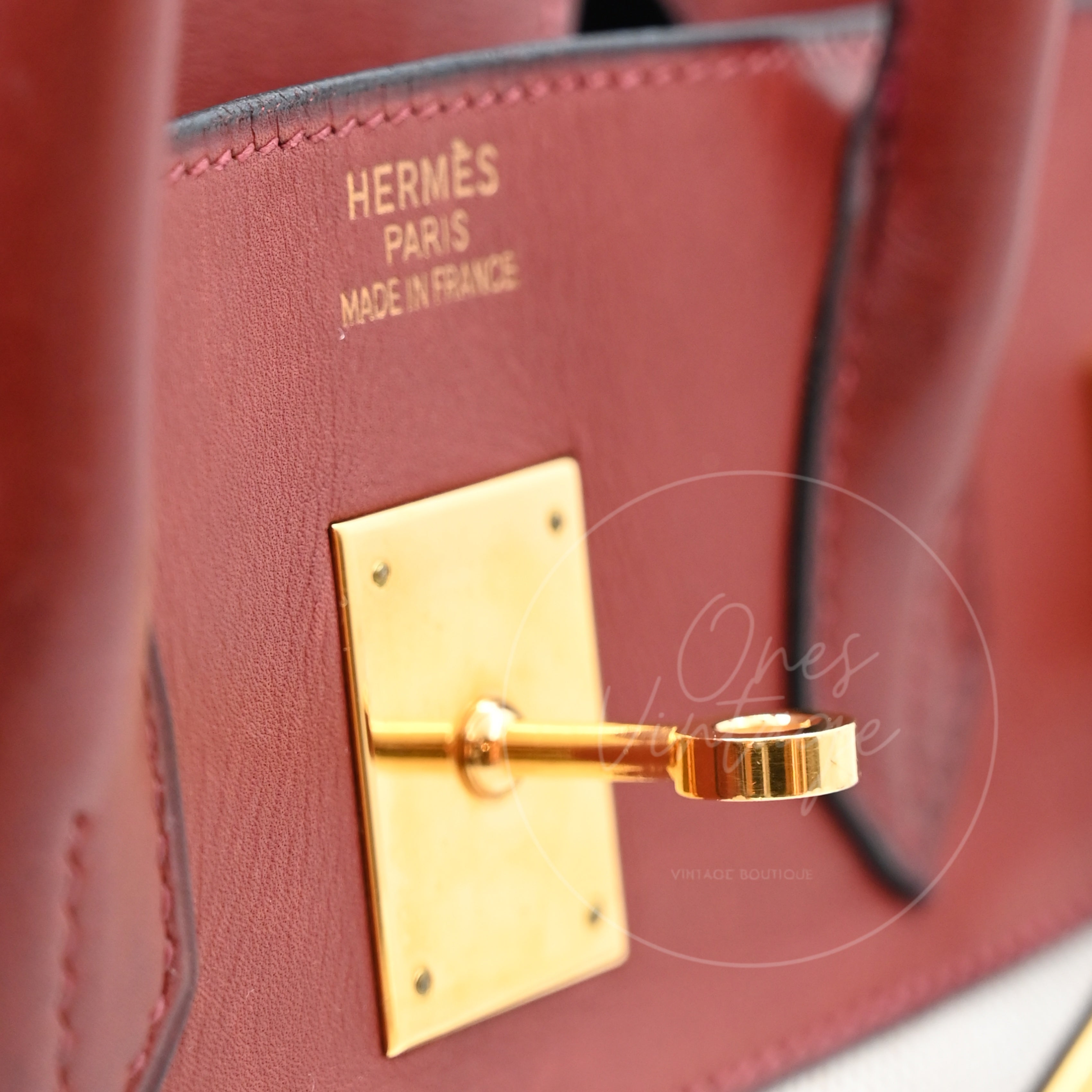Hermes Birkin 30 Rouge H Swift Toile GHW Square F