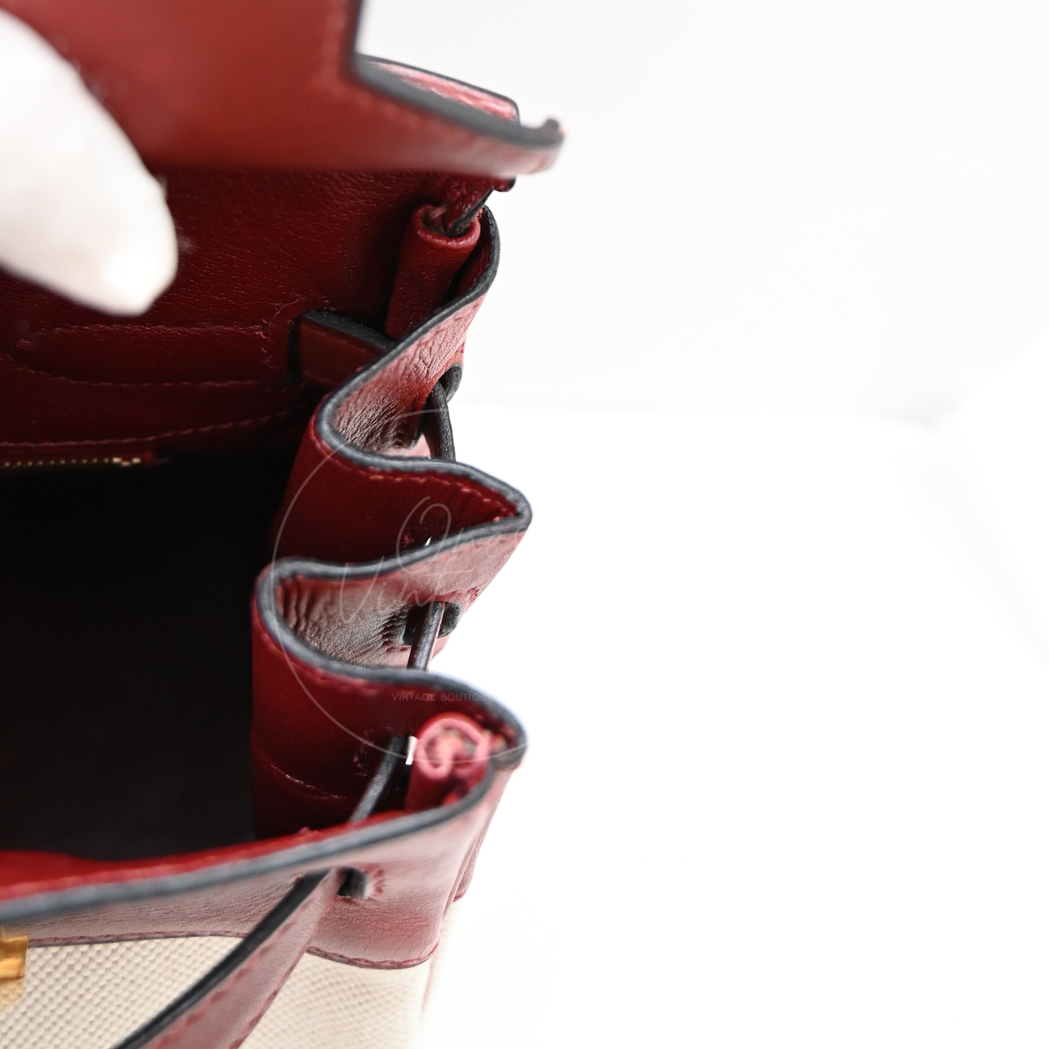 Hermes Birkin 30 Rouge H Swift Toile GHW Square F