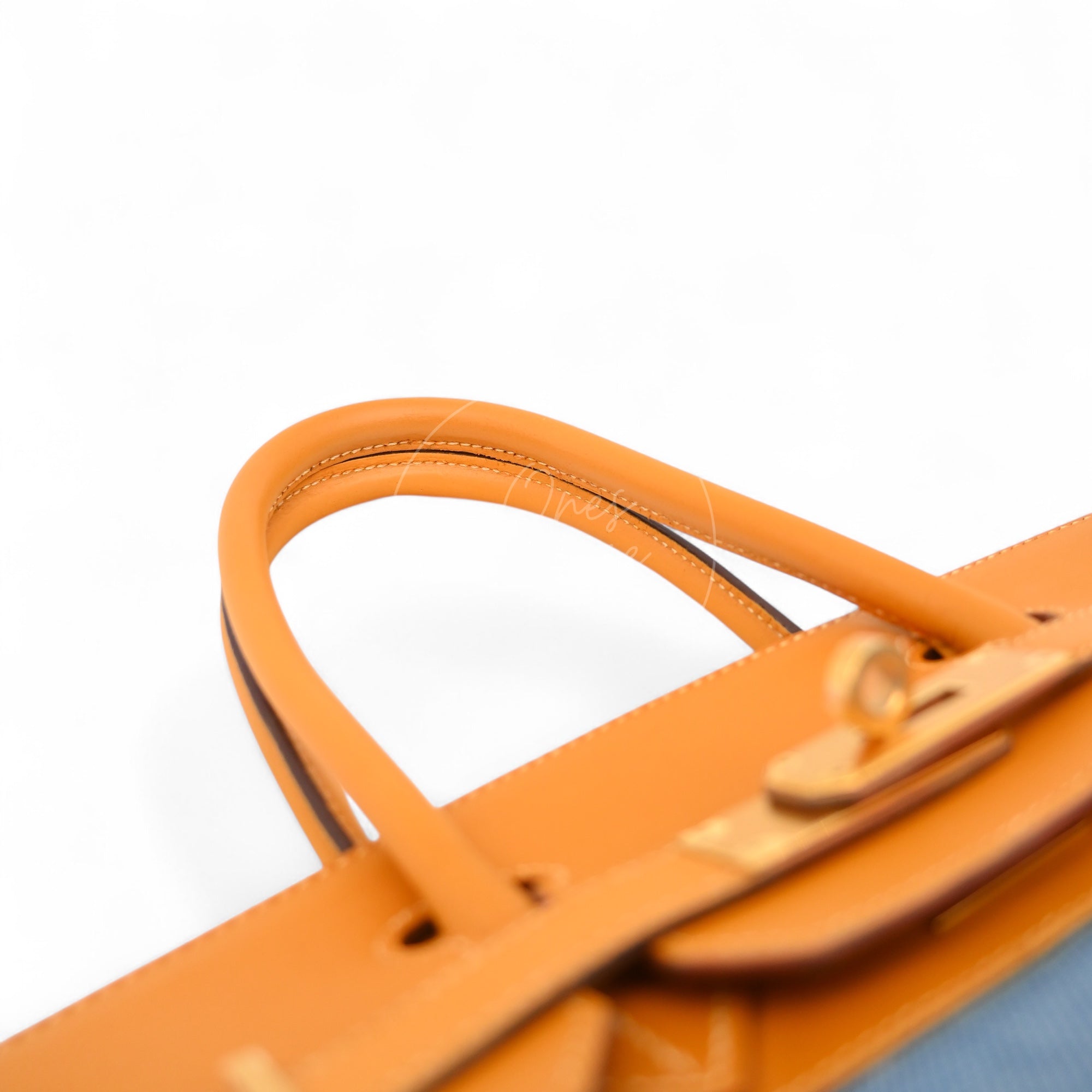 [Pre-owned] Hermes Birkin 30 Beige Swift Denim Jean GHW Stamp Square I
