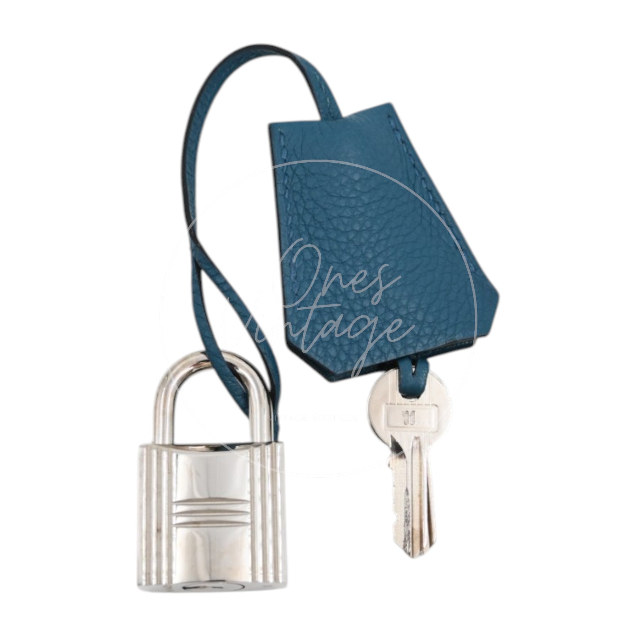 [Pre-owned] Hermes Birkin Shoulder PHW Blue Stamp Square P
