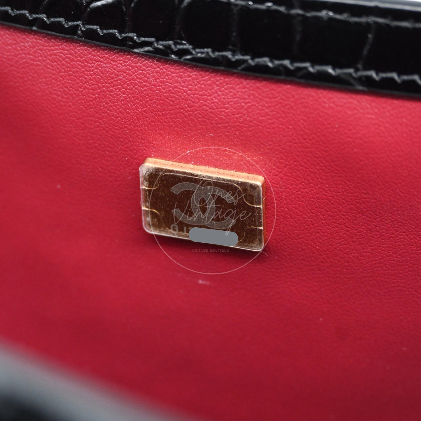 [Unused] Chanel Cerf Tote Bag Black Calfskin
