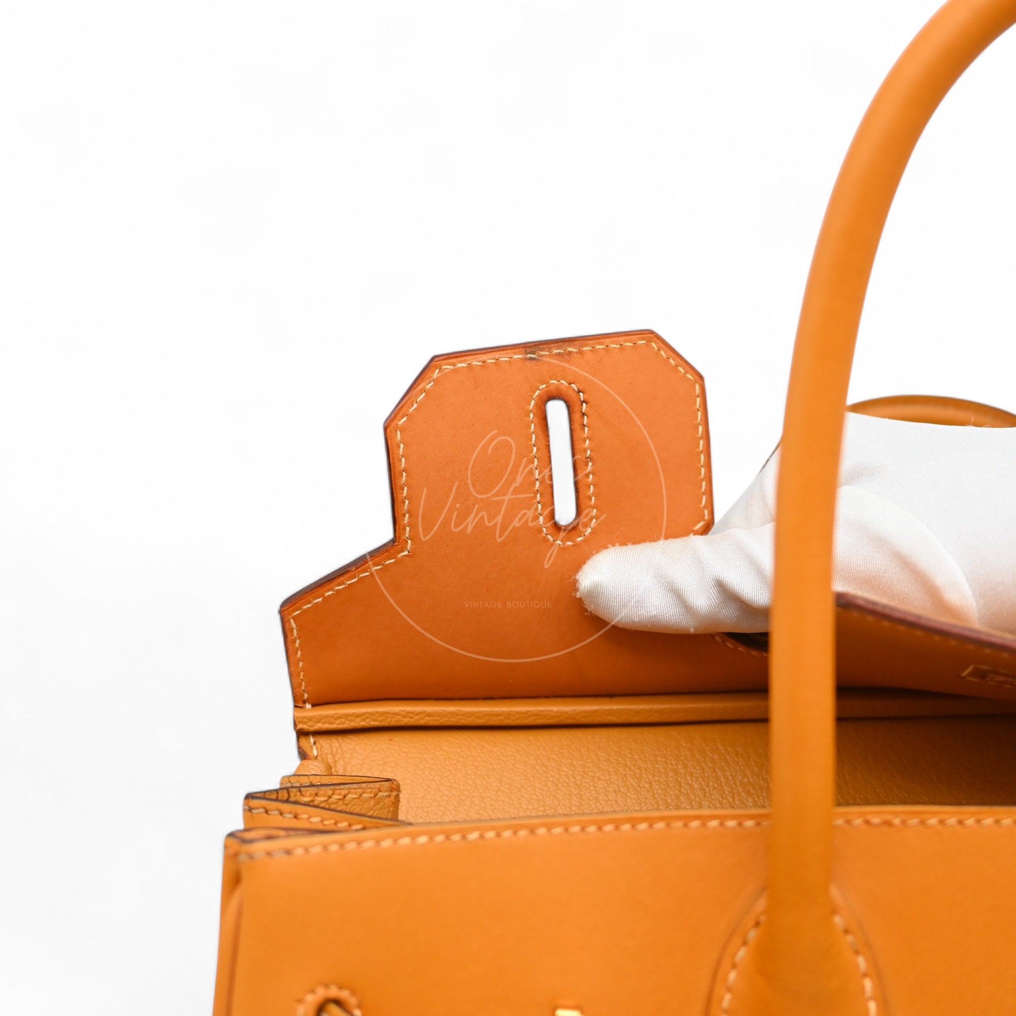 [Pre-owned] Hermes Birkin 30 Beige Swift Denim Jean GHW Stamp Square I