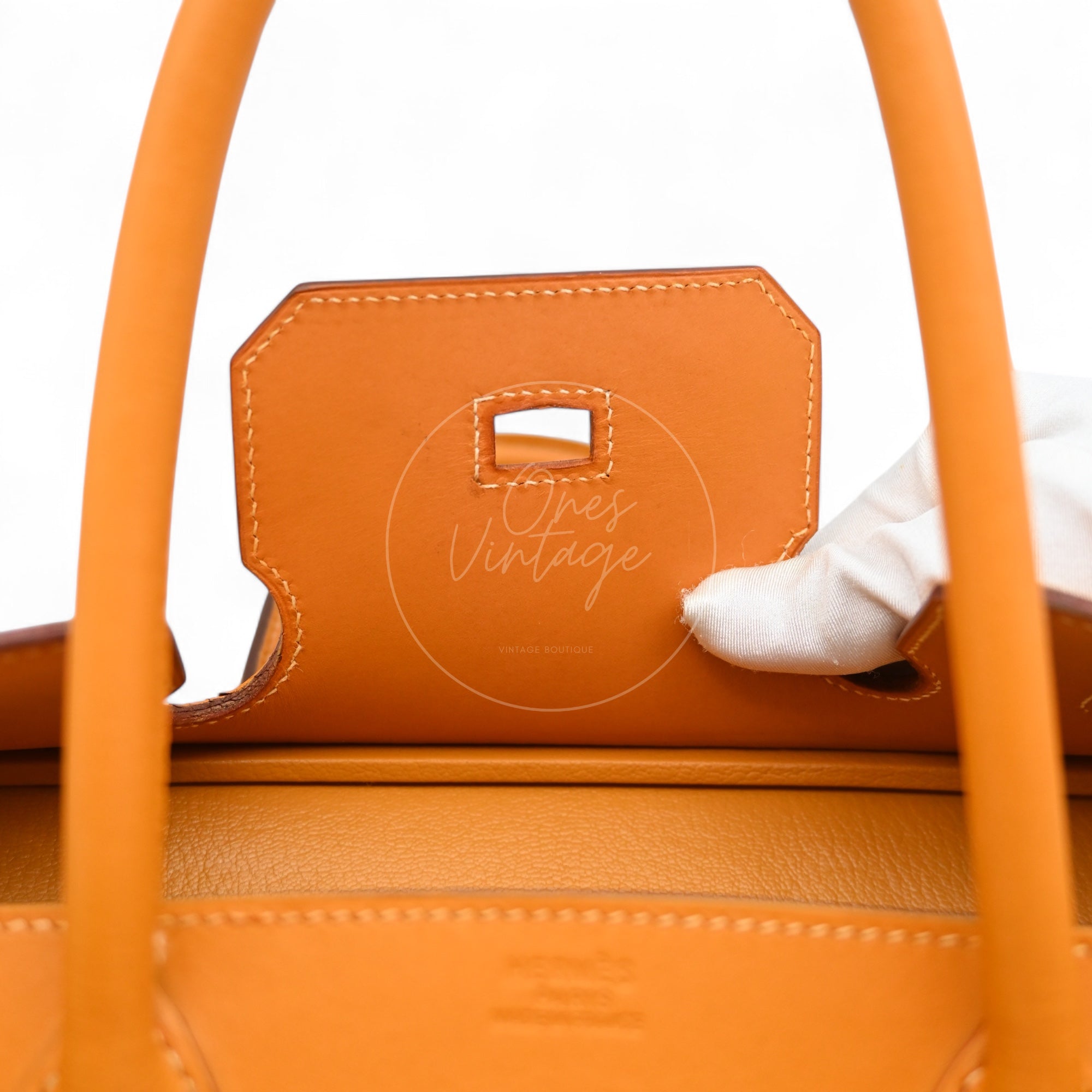 [Pre-owned] Hermes Birkin 30 Beige Swift Denim Jean GHW Stamp Square I