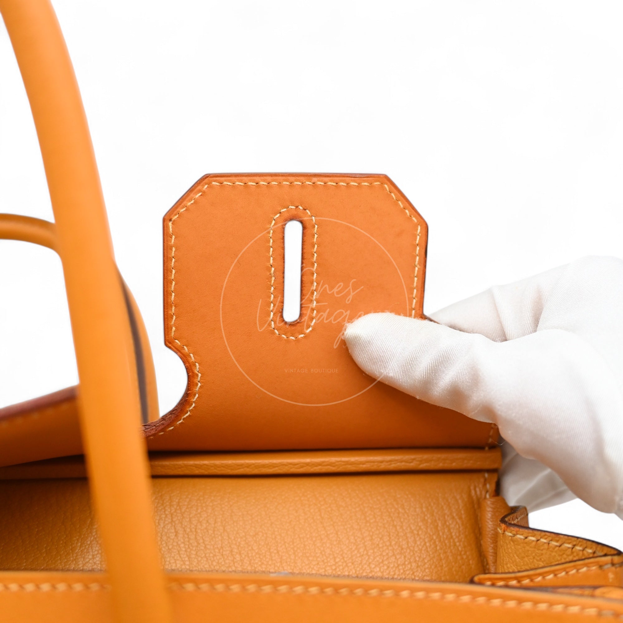 [Pre-owned] Hermes Birkin 30 Beige Swift Denim Jean GHW Stamp Square I