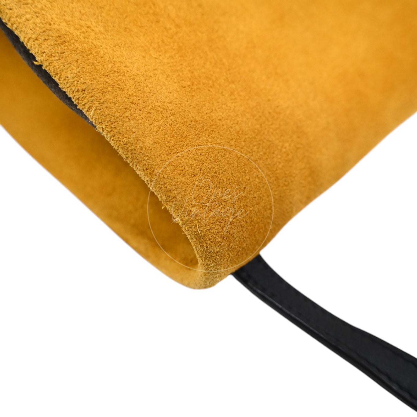 Celine All Soft Suede Leather Shoulder Bag SHW Yellow F-CU-0148