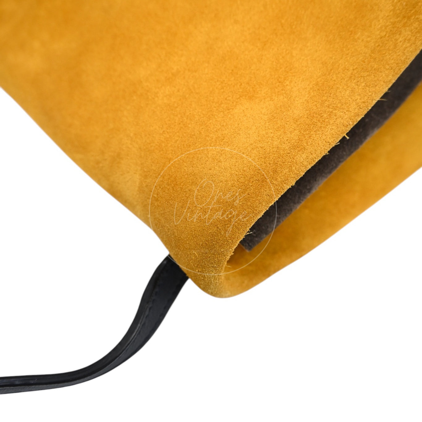 Celine All Soft Suede Leather Shoulder Bag SHW Yellow F-CU-0148