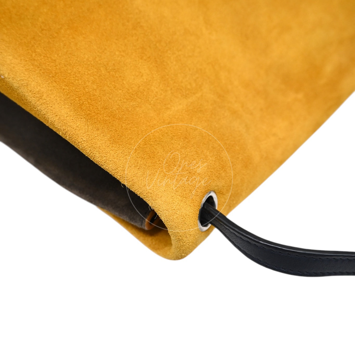 Celine All Soft Suede Leather Shoulder Bag SHW Yellow F-CU-0148