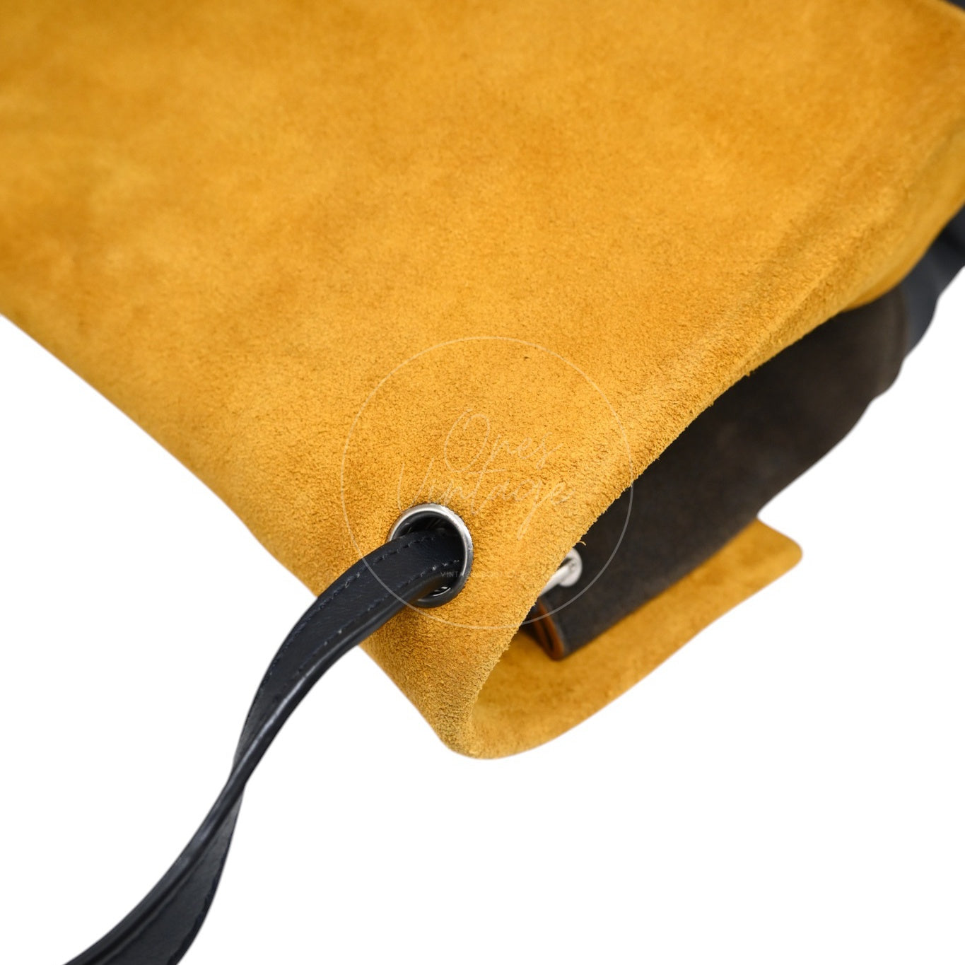 Celine All Soft Suede Leather Shoulder Bag SHW Yellow F-CU-0148