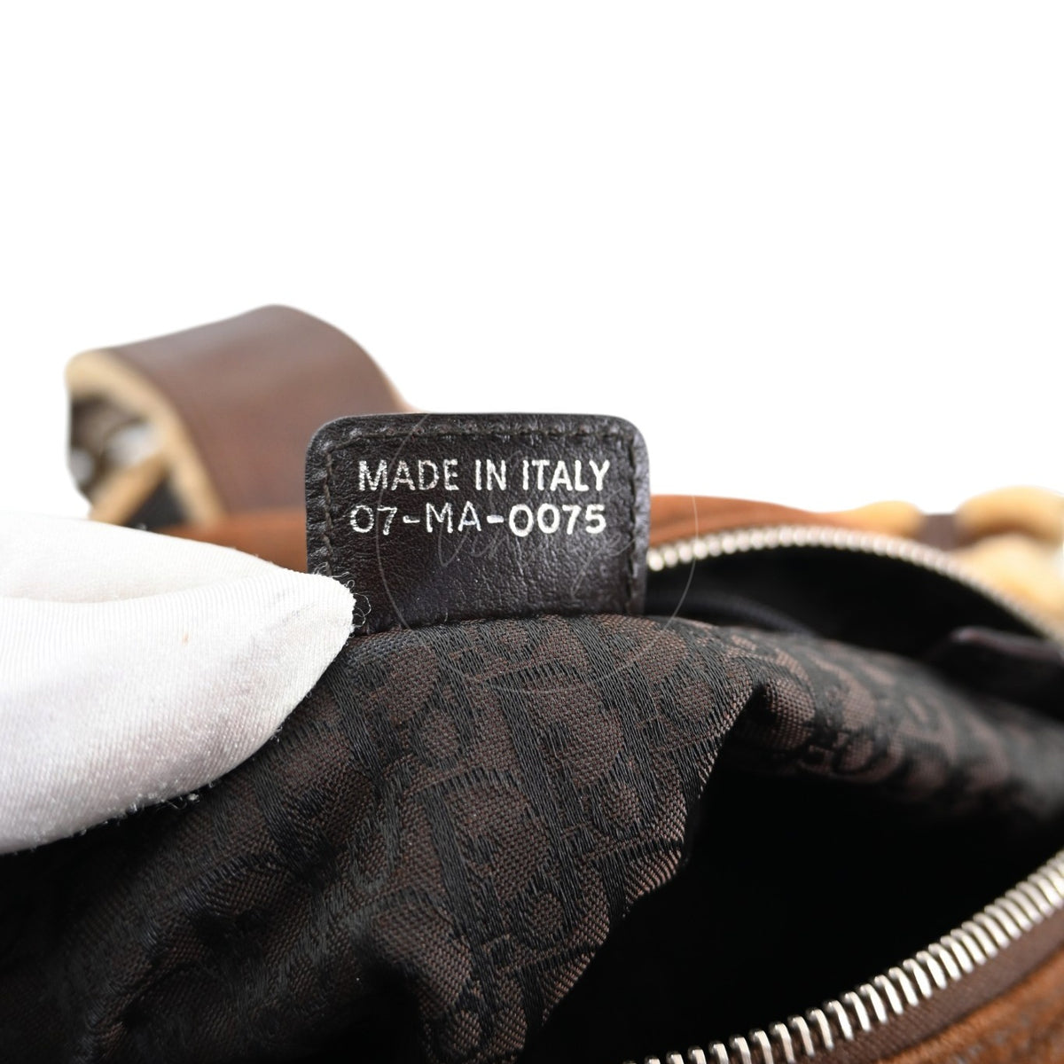 Christian Dior 2005 Suede Shearling Flight Bag Brown SHW