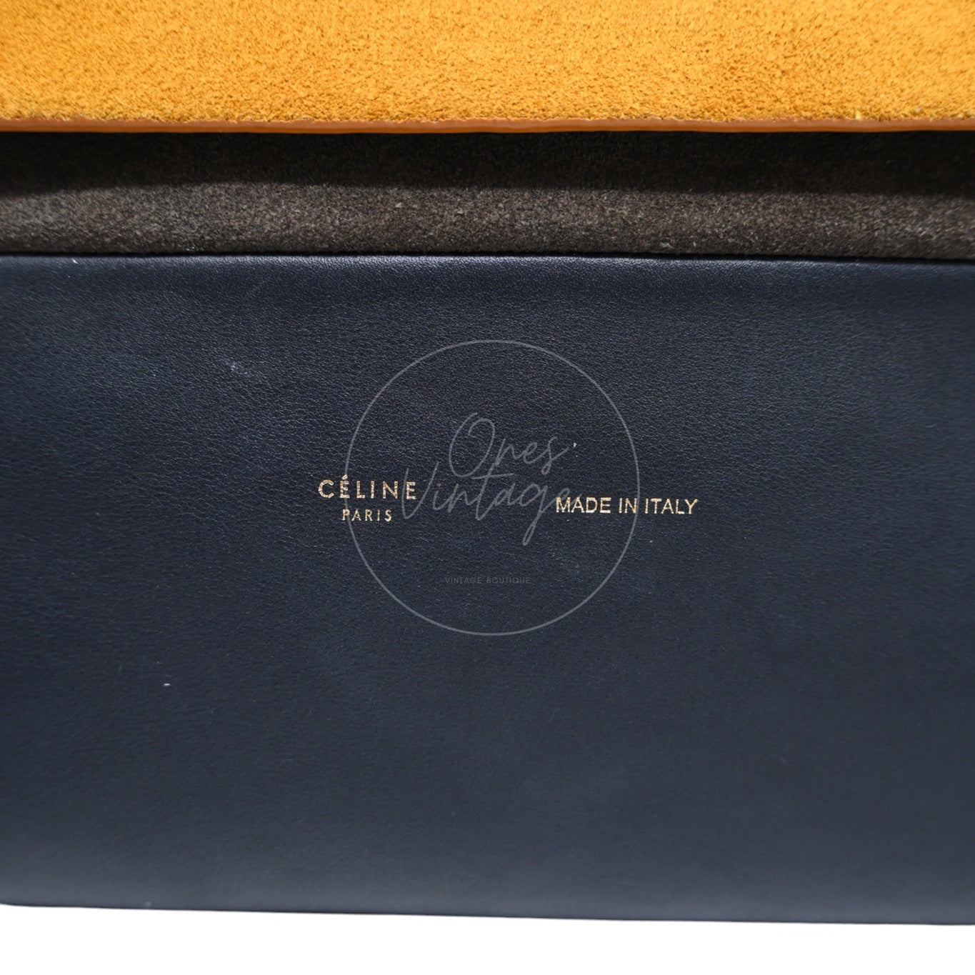 Celine All Soft Suede Leather Shoulder Bag SHW Yellow F-CU-0148