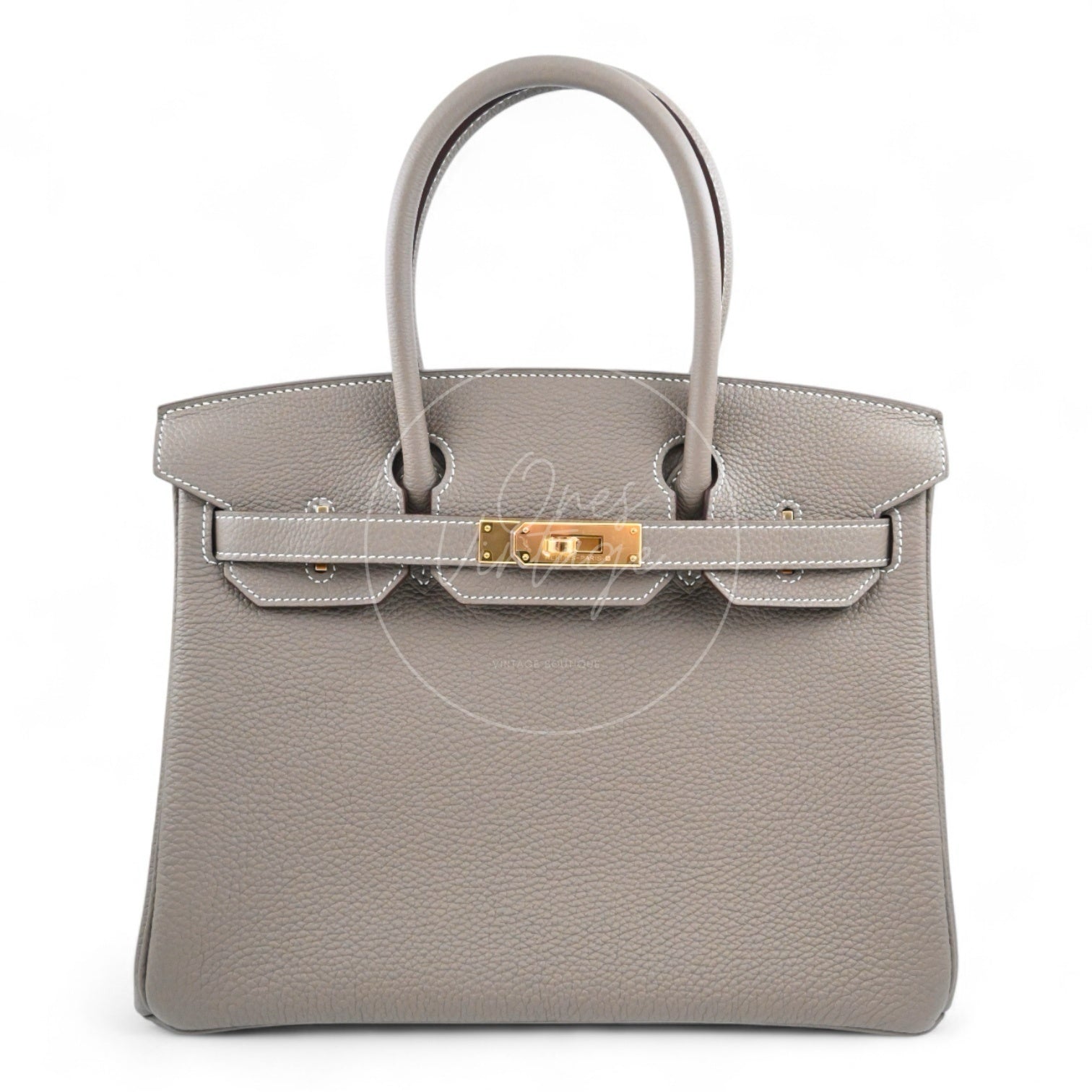 [Pre-owned] Hermes Birkin 30 Etoupe togo GHW Stamp W
