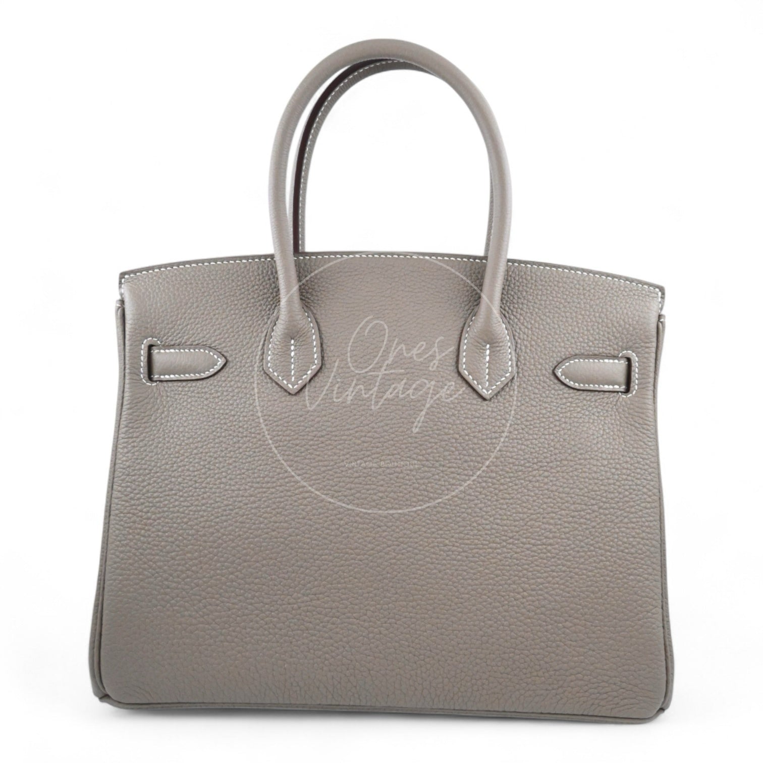 [Pre-owned] Hermes Birkin 30 Etoupe togo GHW Stamp W