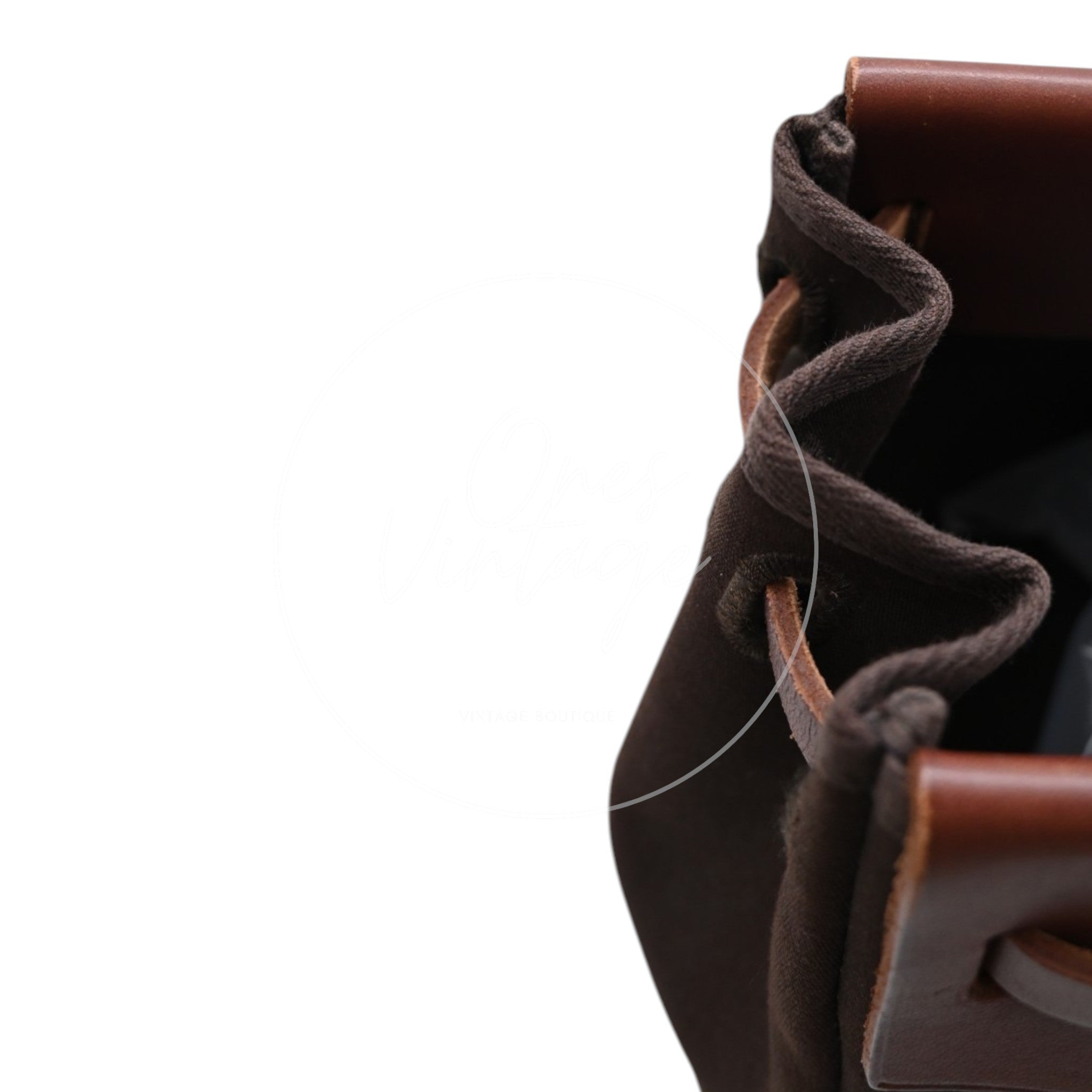 Hermes Herbag Cabas GM Swift Canvas GHW BROWN  Square F