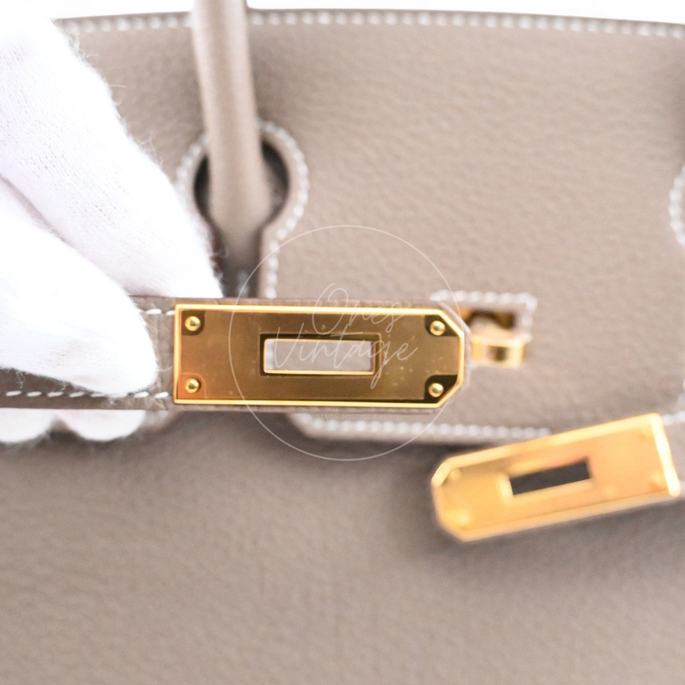 [Pre-owned] Hermes Birkin 30 Etoupe togo GHW Stamp W
