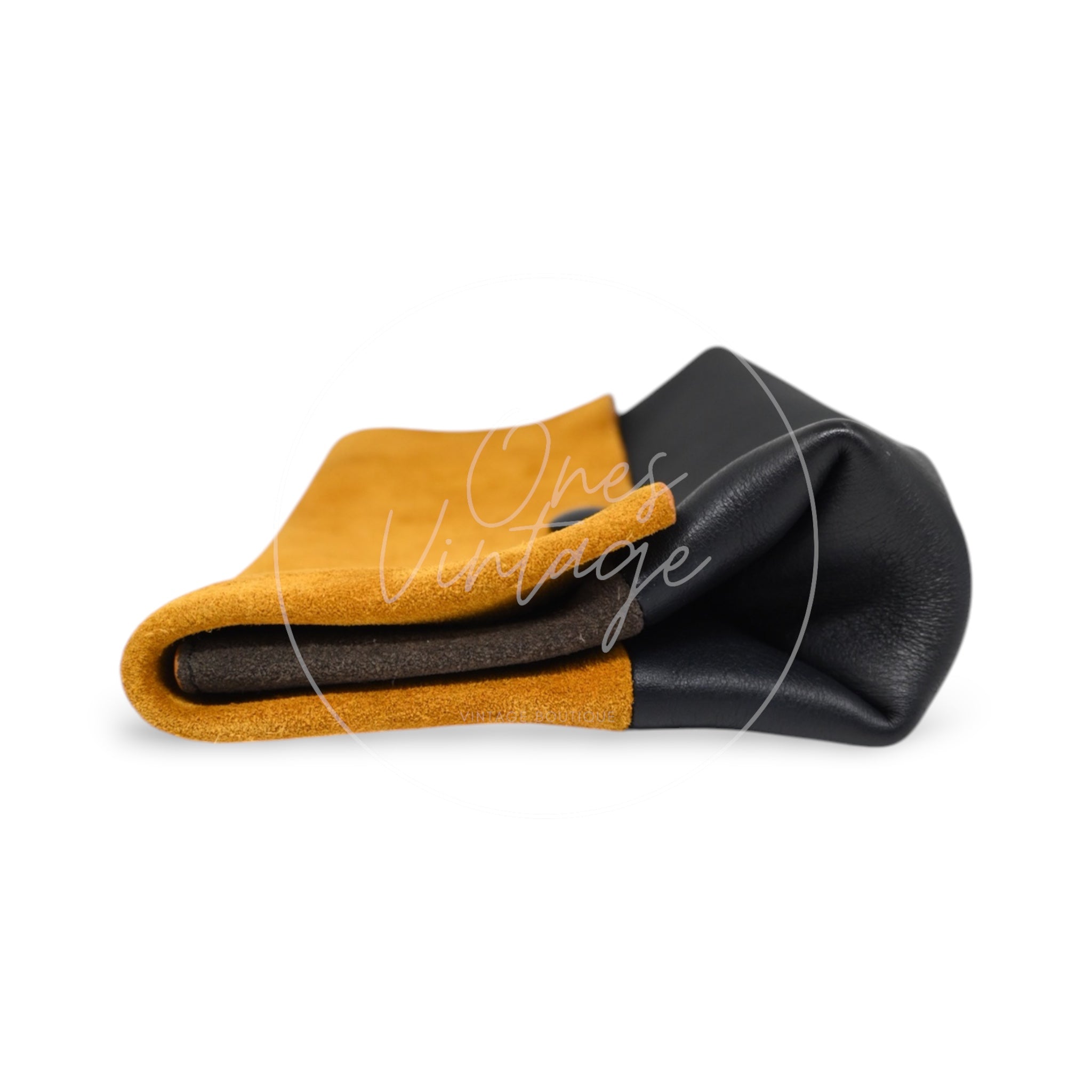 Celine All Soft Suede Leather Shoulder Bag SHW Yellow F-CU-0148