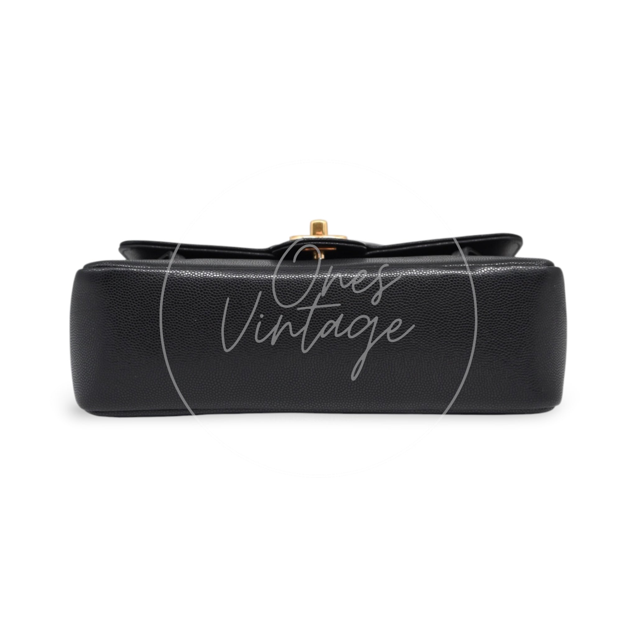 [Pre-owned] Chanel Preppy Coco Small Flap Bag in Black Calfskin GHW
