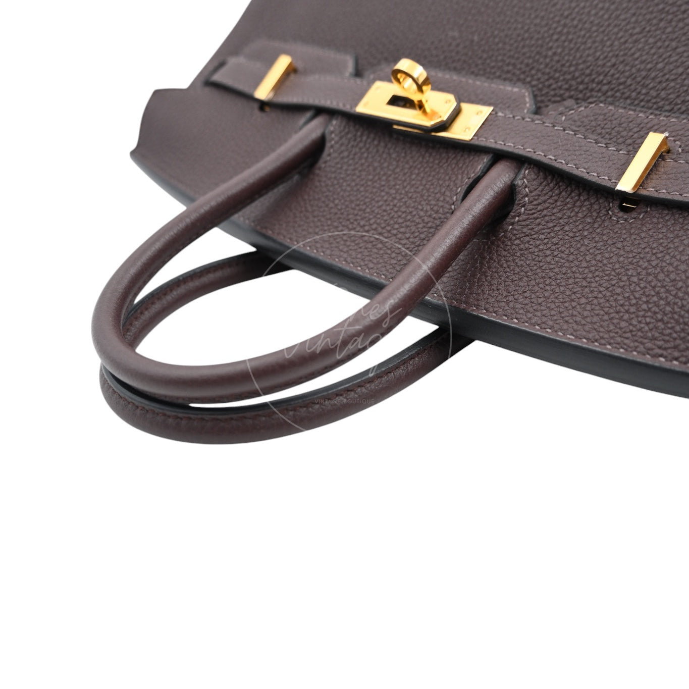 [Pre-owned] Hermes Birkin 25 Chocolate Togo Stamp C GHW