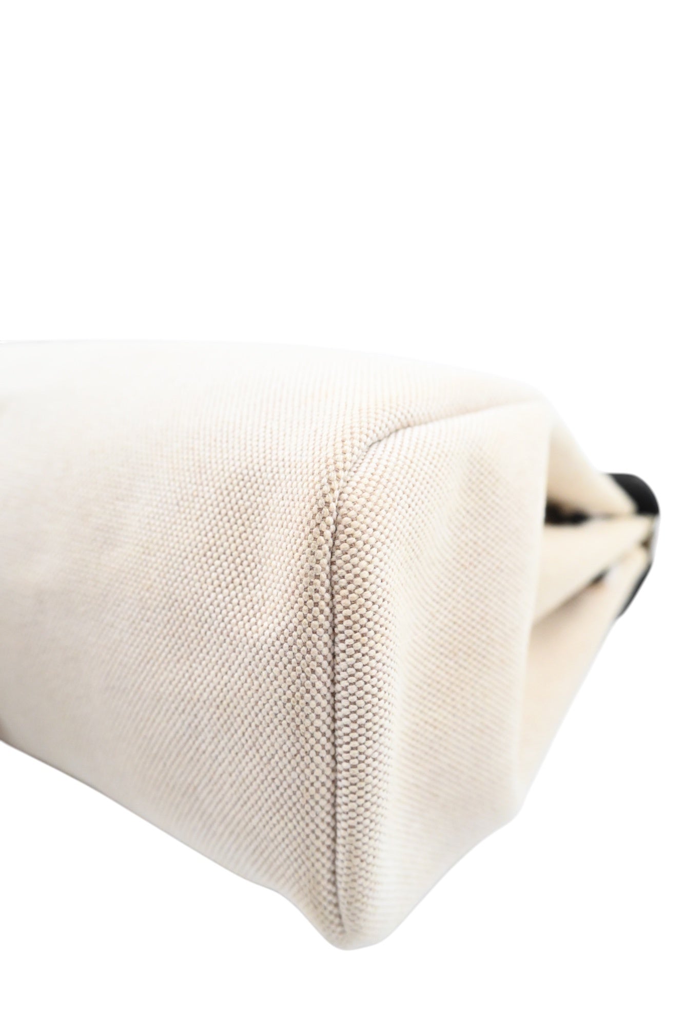 [Pre-owned] Hermes Herbag Backpack Black Swift Beige Canvas Stamp Square C