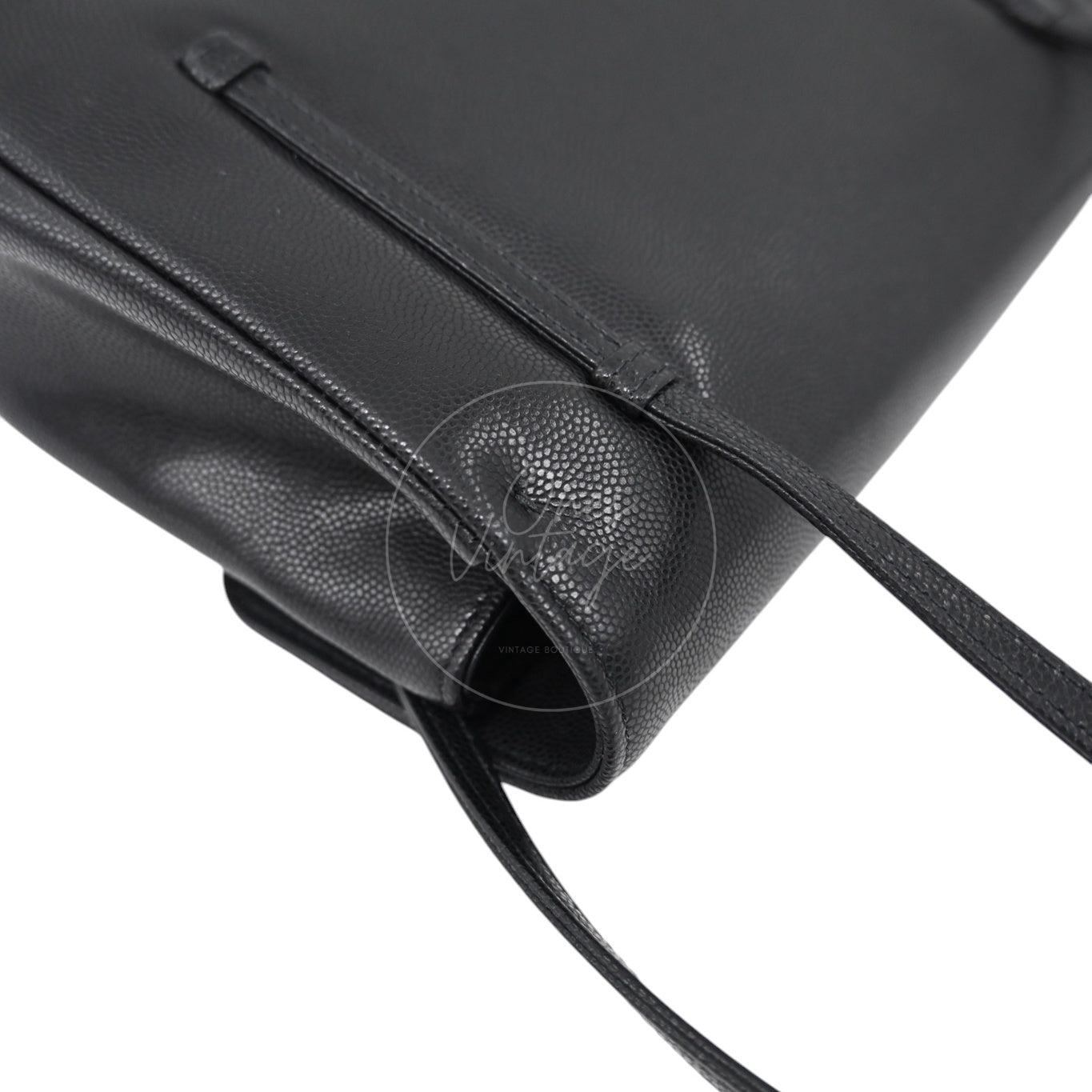 [Pre-owned] Chanel Preppy Coco Small Flap Bag in Black Calfskin GHW