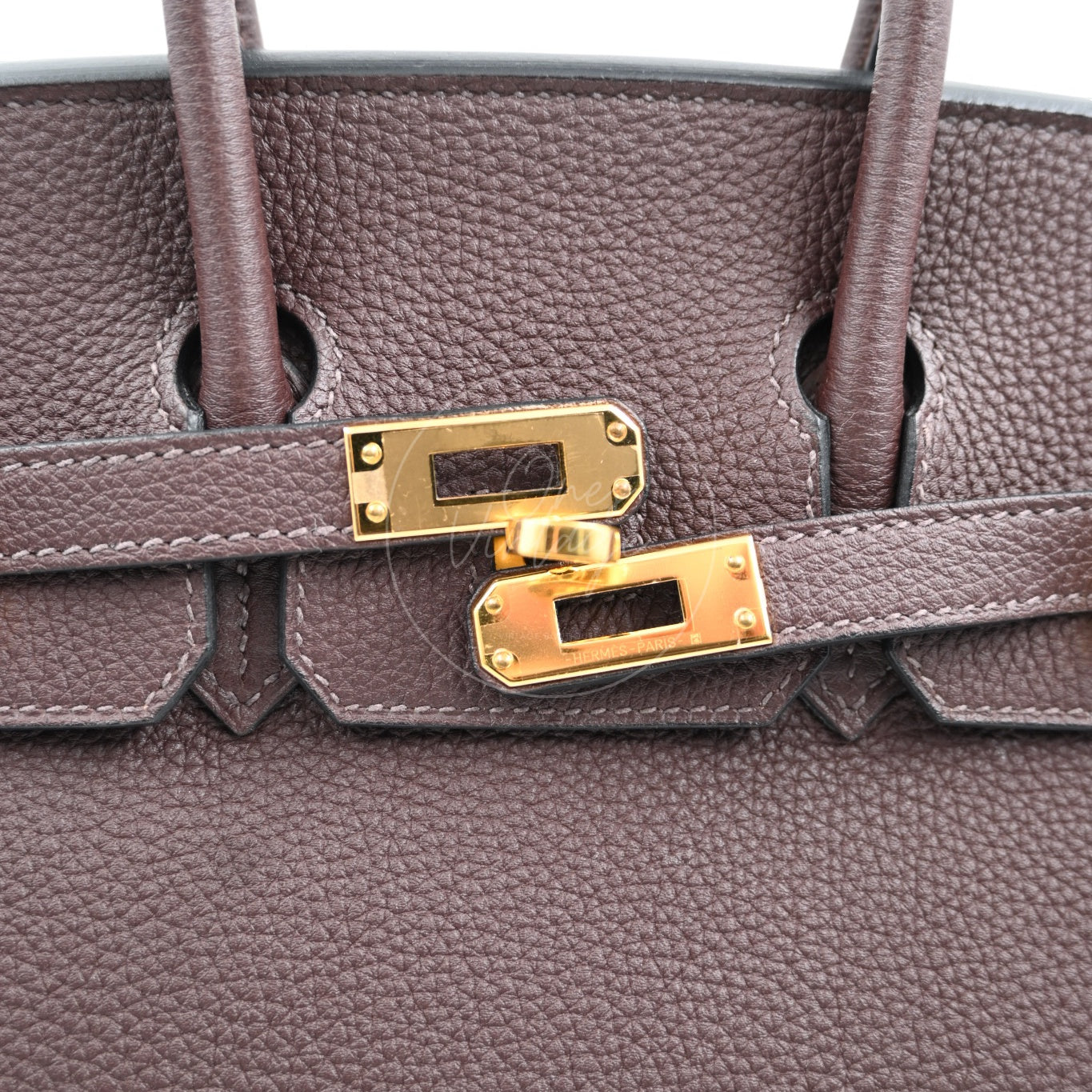 [Pre-owned] Hermes Birkin 25 Chocolate Togo Stamp C GHW